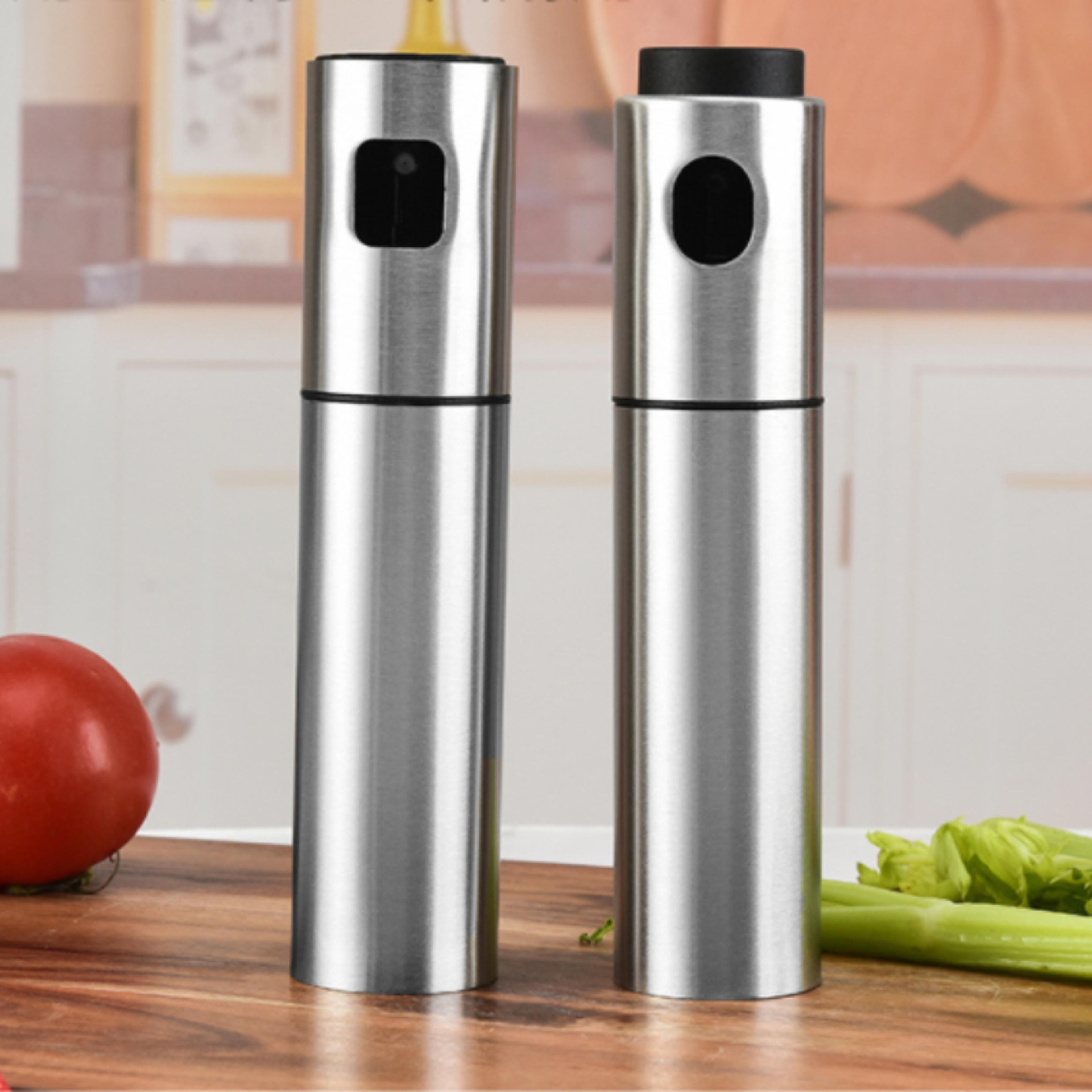 stainless steel spray bottle for baking, olive oil vinegar, barbecue oil sprayer, water pump kitchen tool