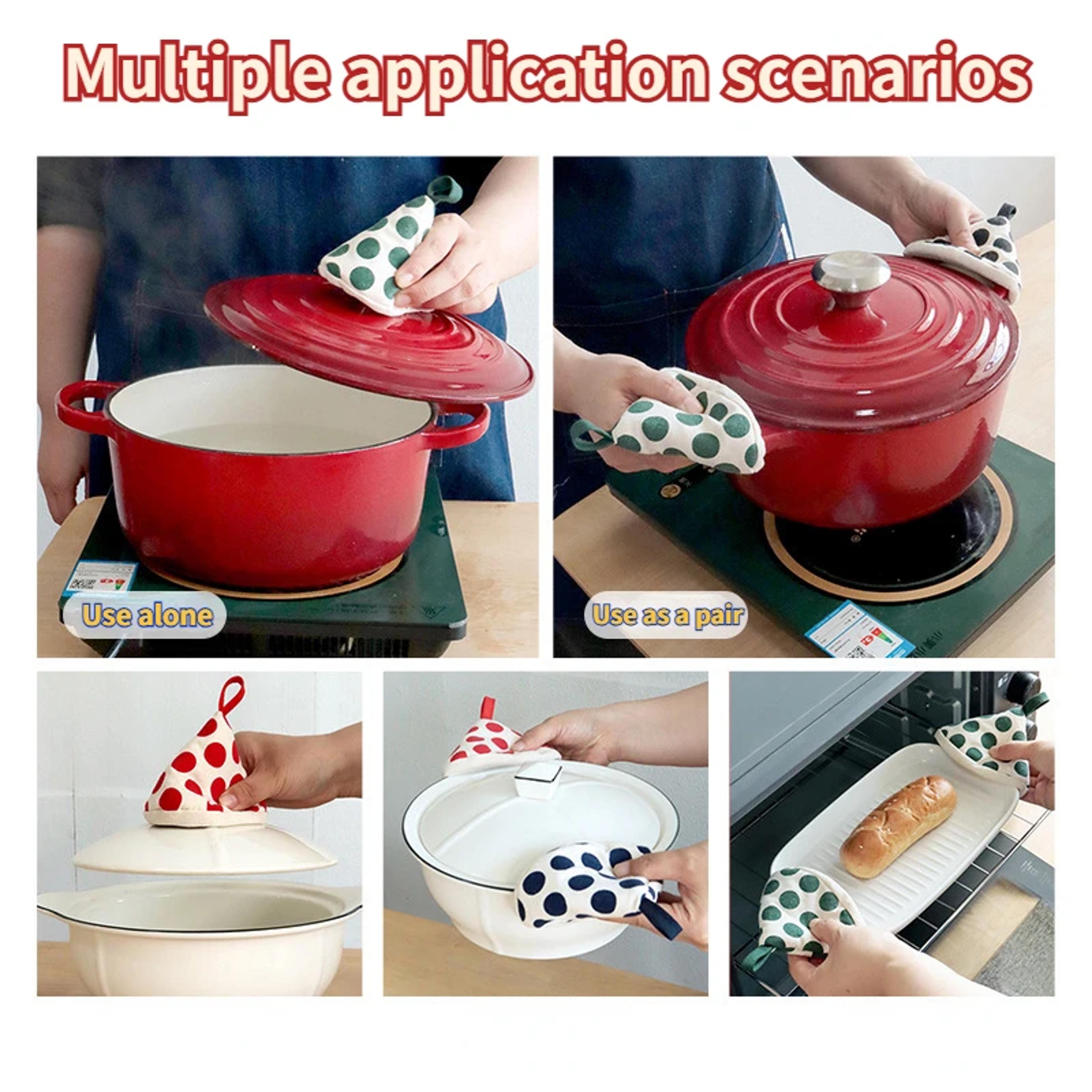 Cute Triangle Pot Anti Hot Cover Kitchen Anti Scalding Pot Handle Ear Cap Heat Insulation Anti High 3