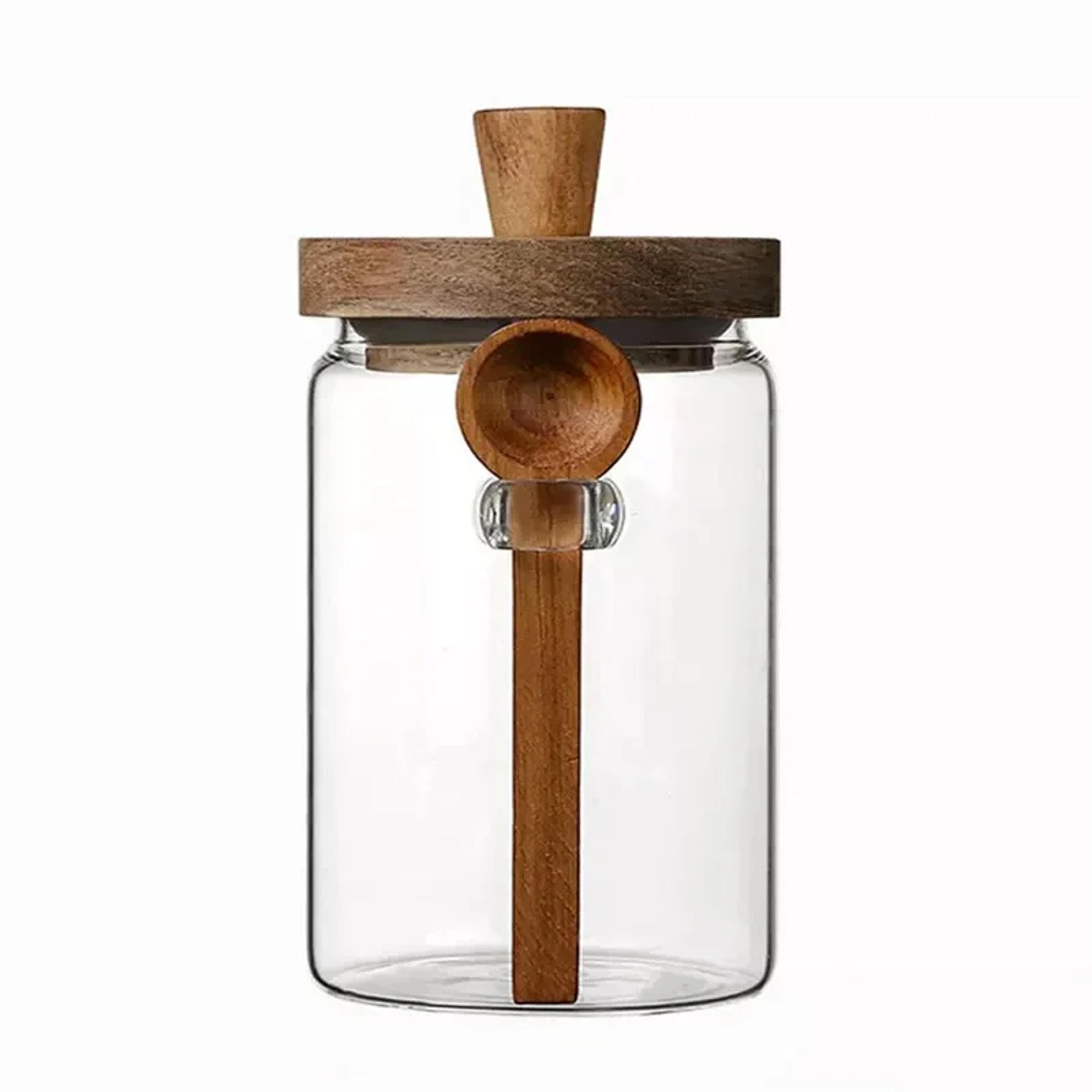 Glass Sealed Containers For Grain Coffee Beans Spice Jars With Spoon Moistureproof Storage Jar Kitc 8