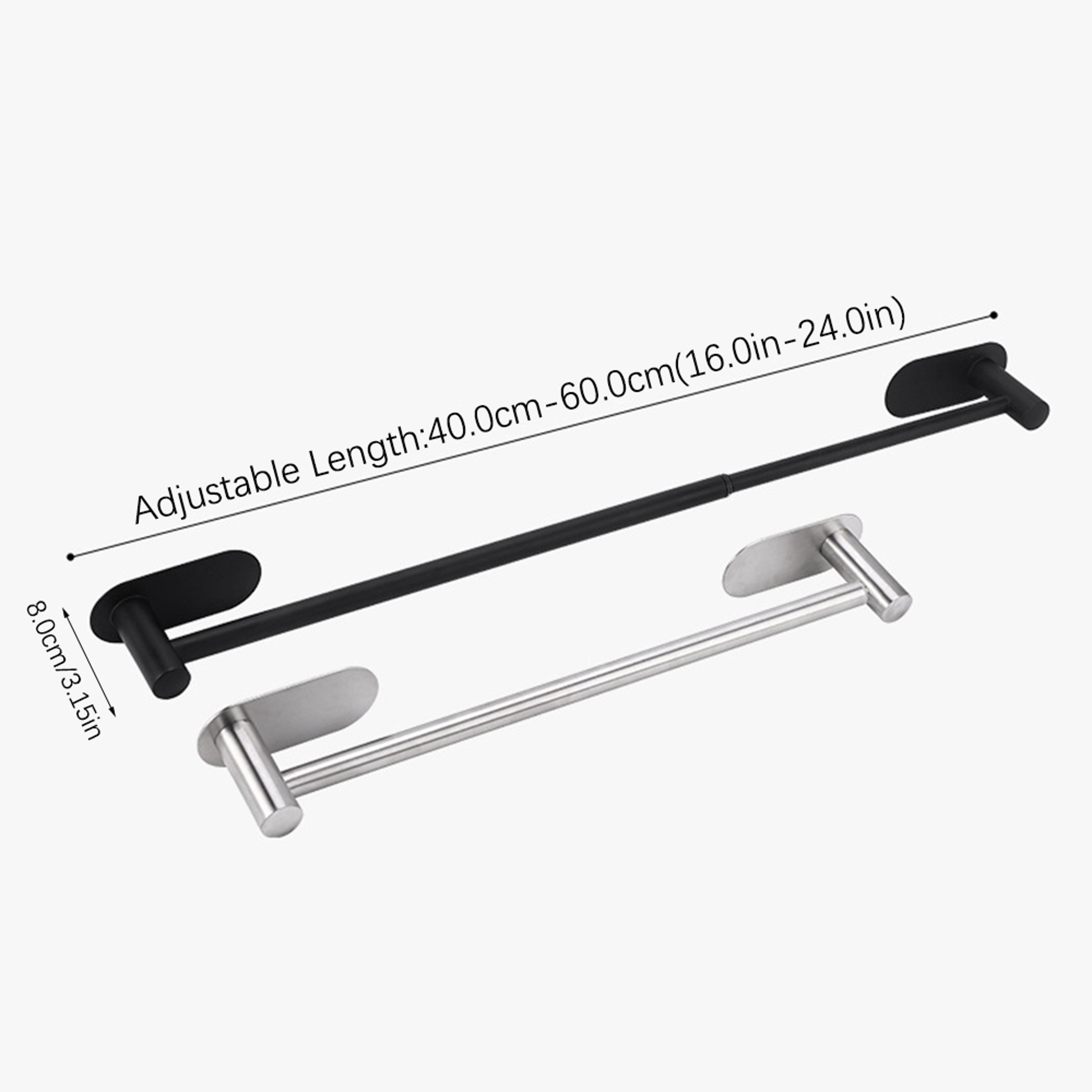 Towel Bar Adjustable Stainless Steel Bathroom Towel Rack Wall Mounted Bath Towel Holder 5