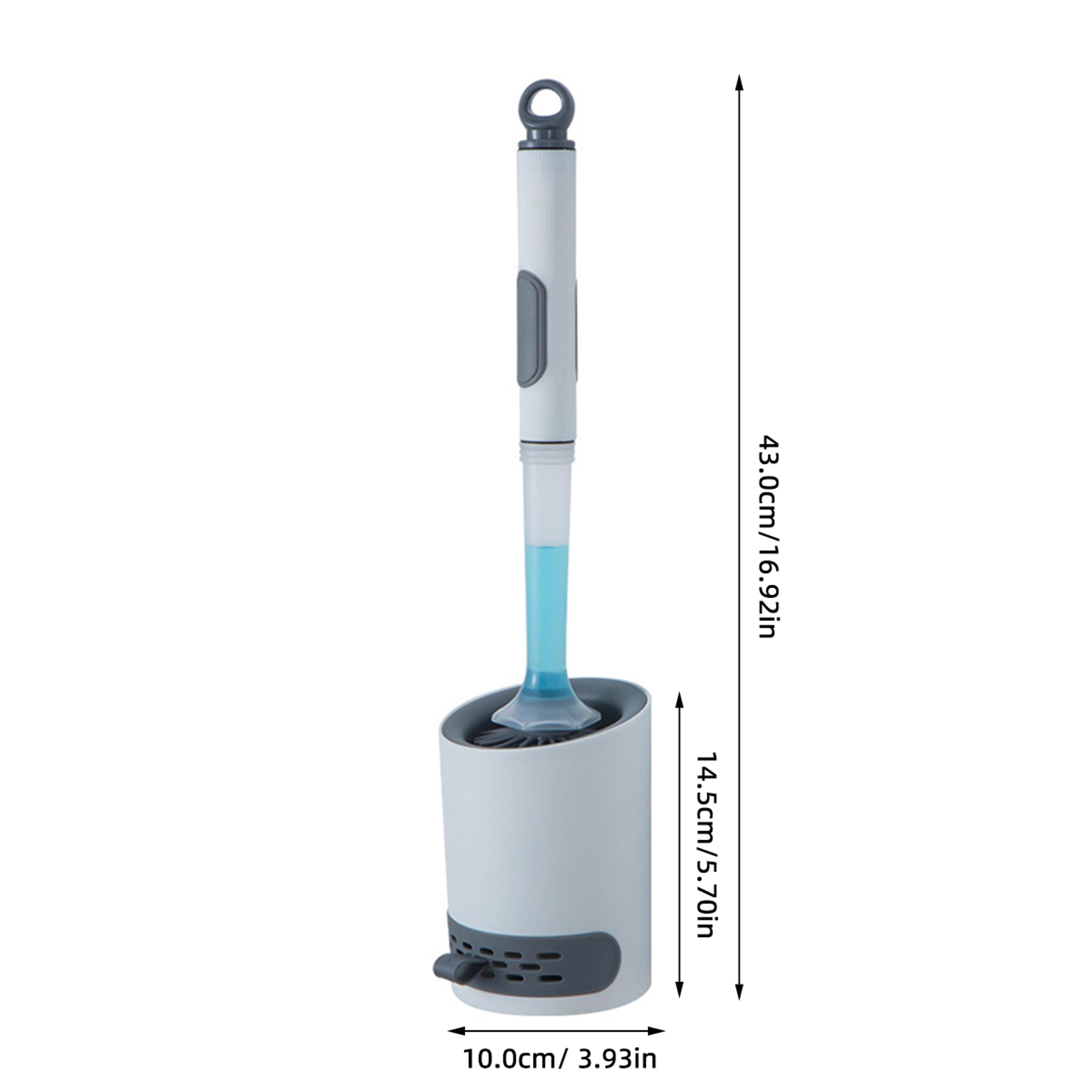 Silicone Toilet Brush Holder Set Refillable Handle Dispenser Toilet Cleaning Brush Bathroom Accesso 5