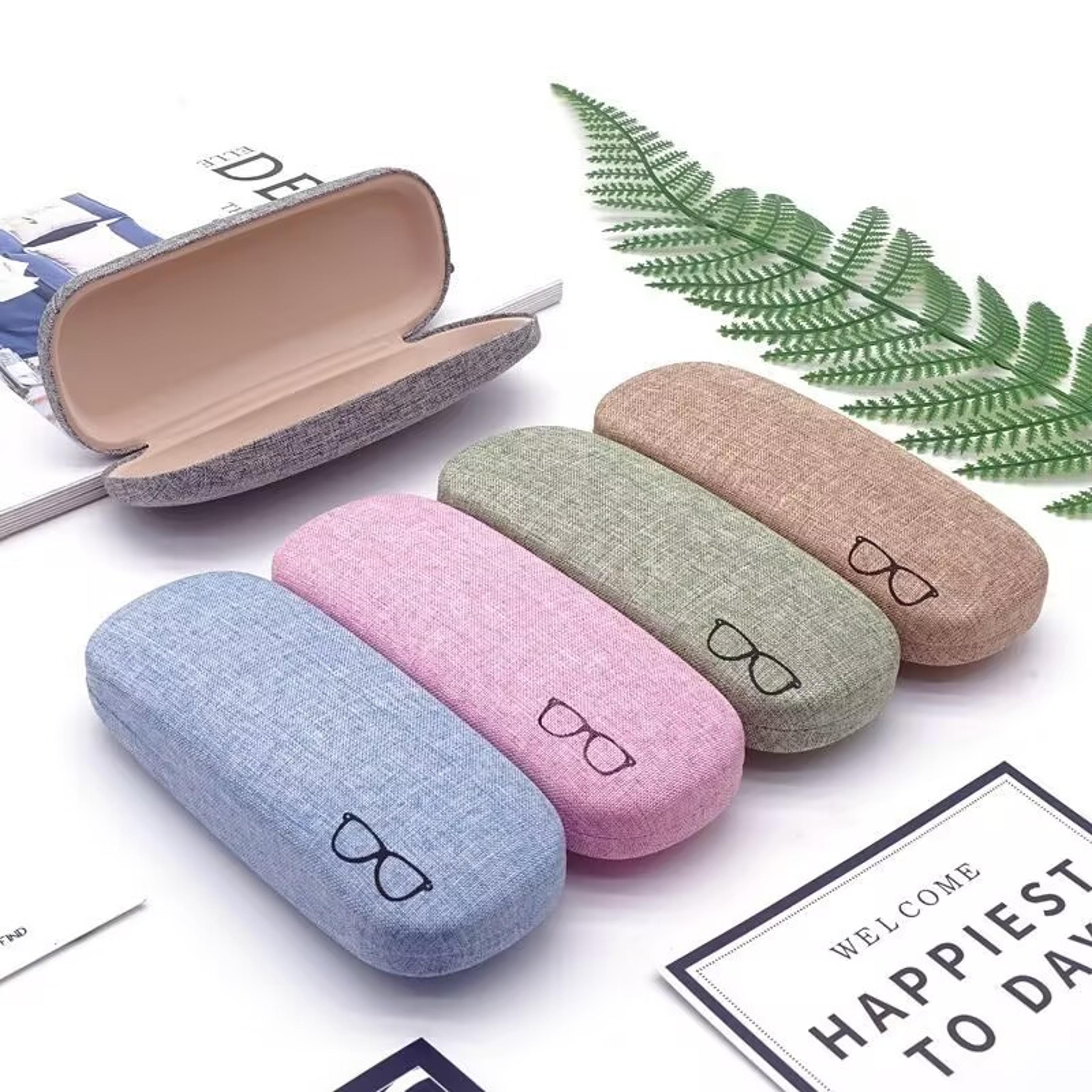 high quality glasses case for men women, linen cloth eyeglass case cover, portable spectacles box holder