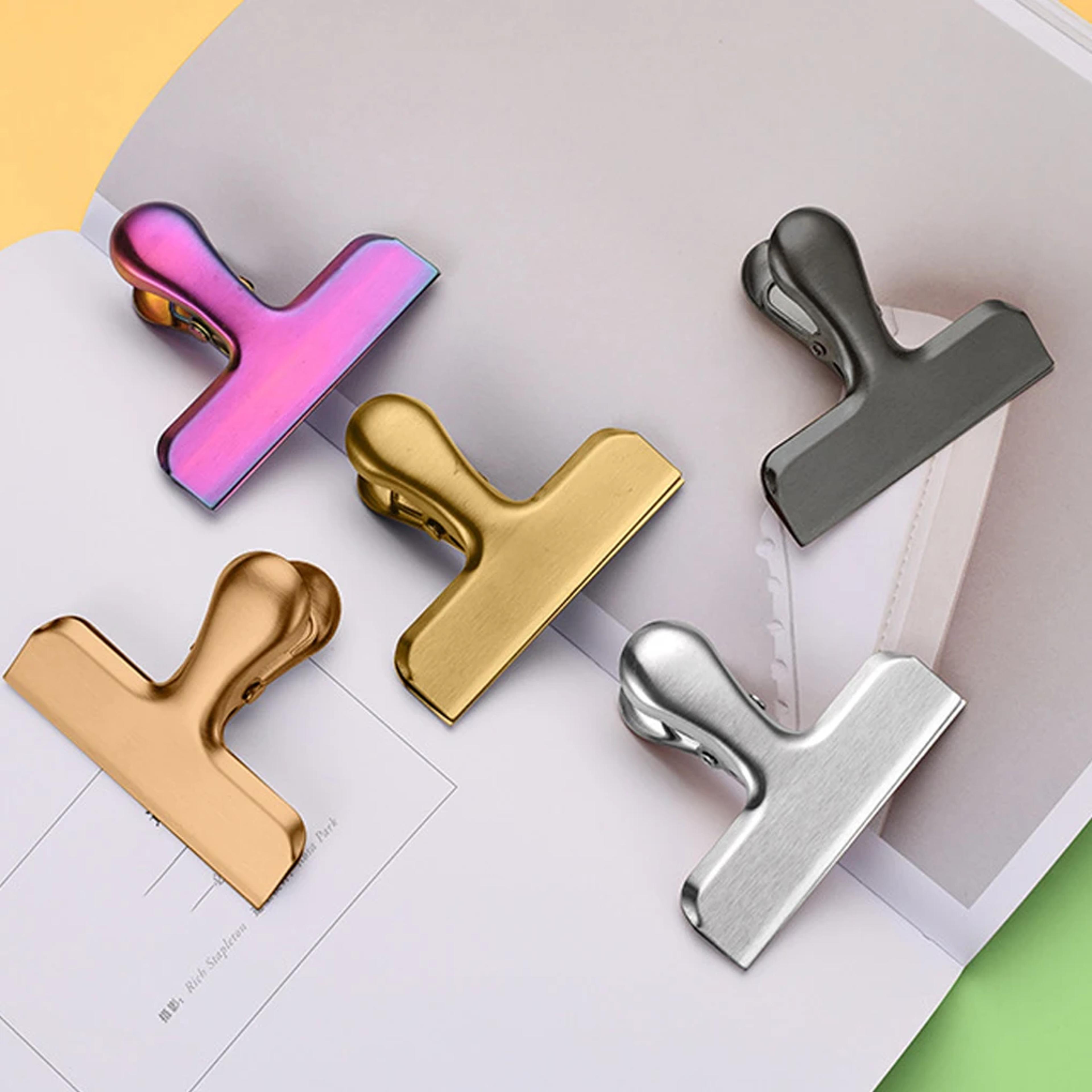 stainless steel food sealer clip, dust-proof storage bag sealing, document receipt ticket clamp for kitchen