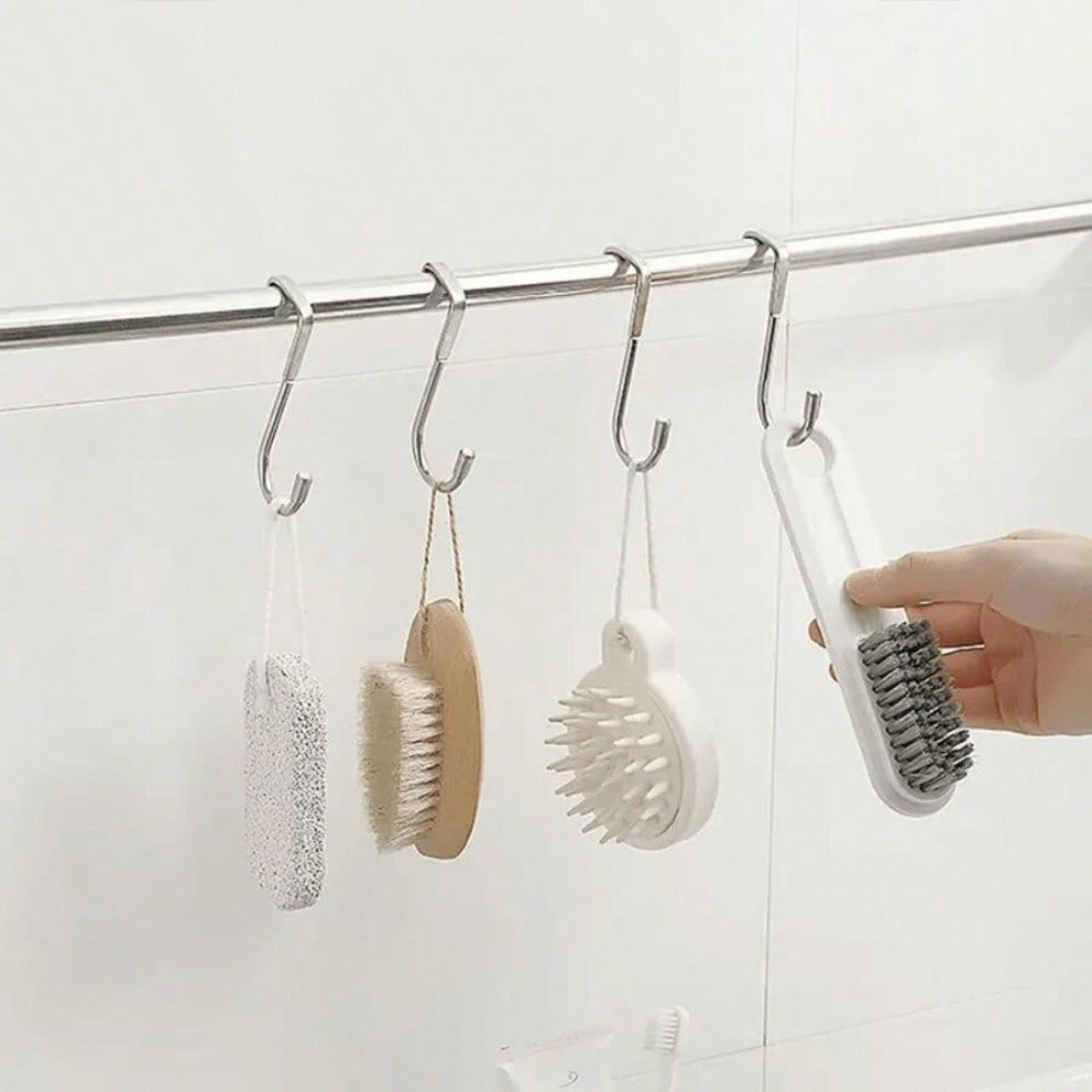 Silver Metal Seamless Hook Easy Installation For Kitchens Bathrooms And Wardrobes 1