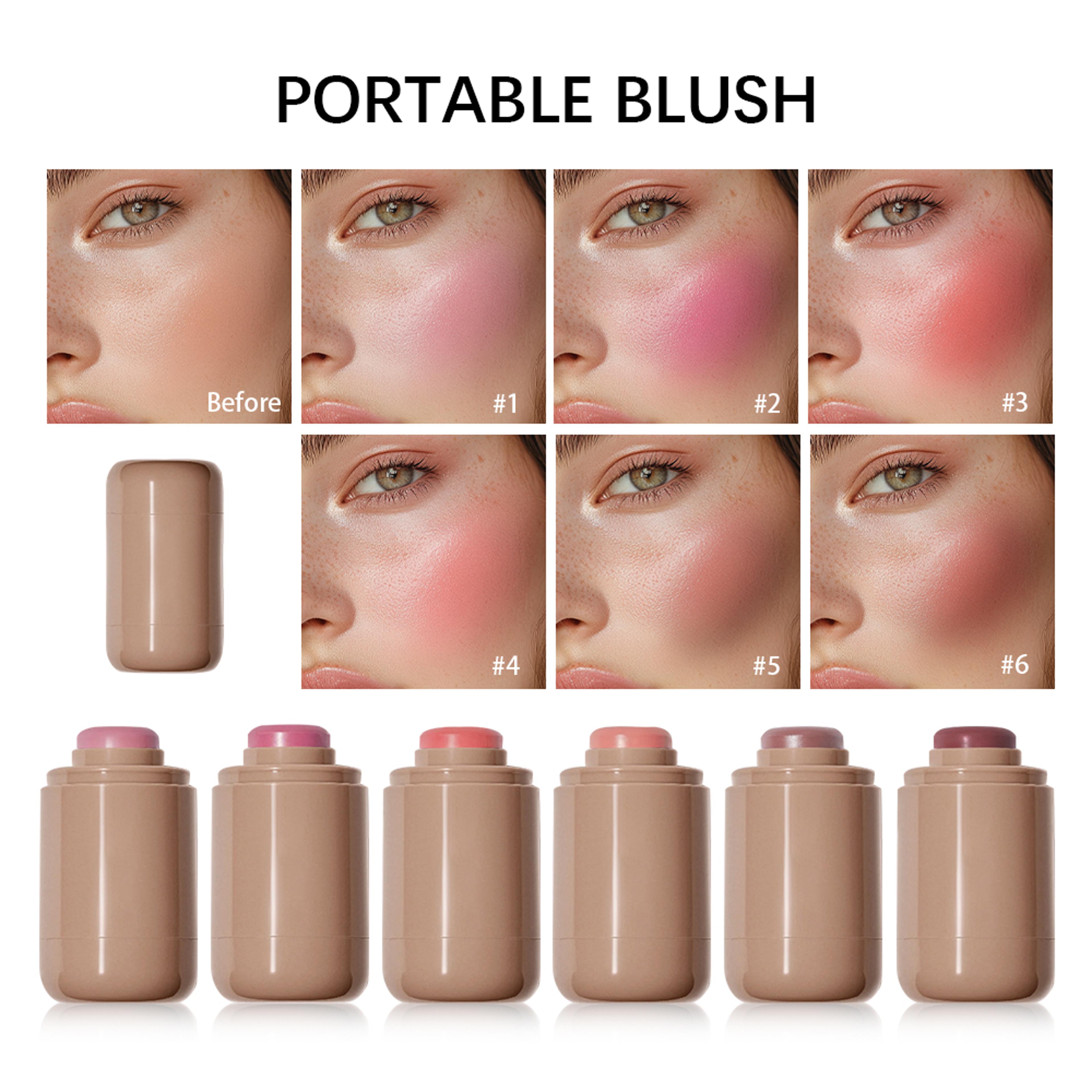 Radiant Glow Cream Blush Stick Makeup For Lips And Cheeks Long Lasting Natural Finish 4