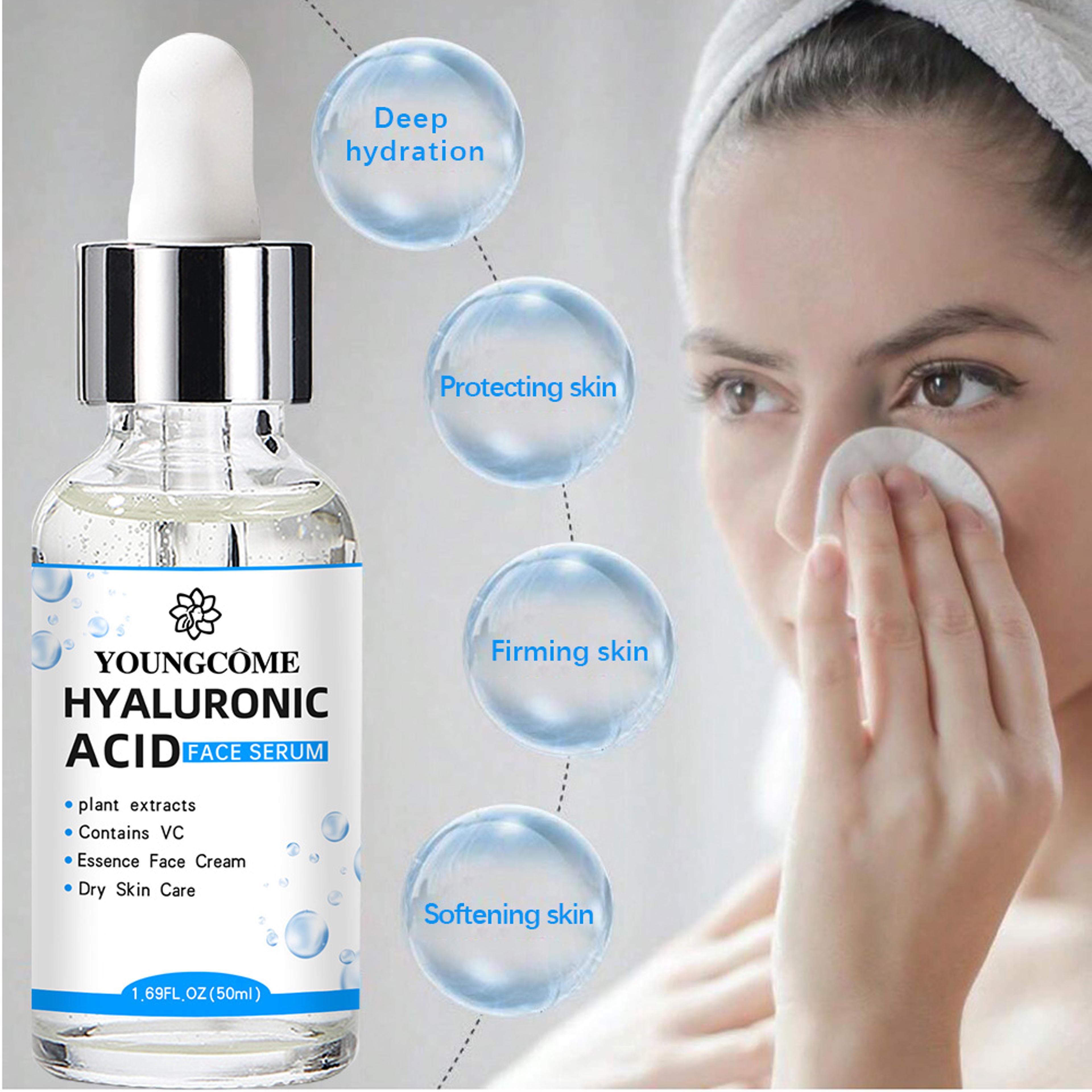 hyaluronic acid facial essence for deep moisturizing skin care serum