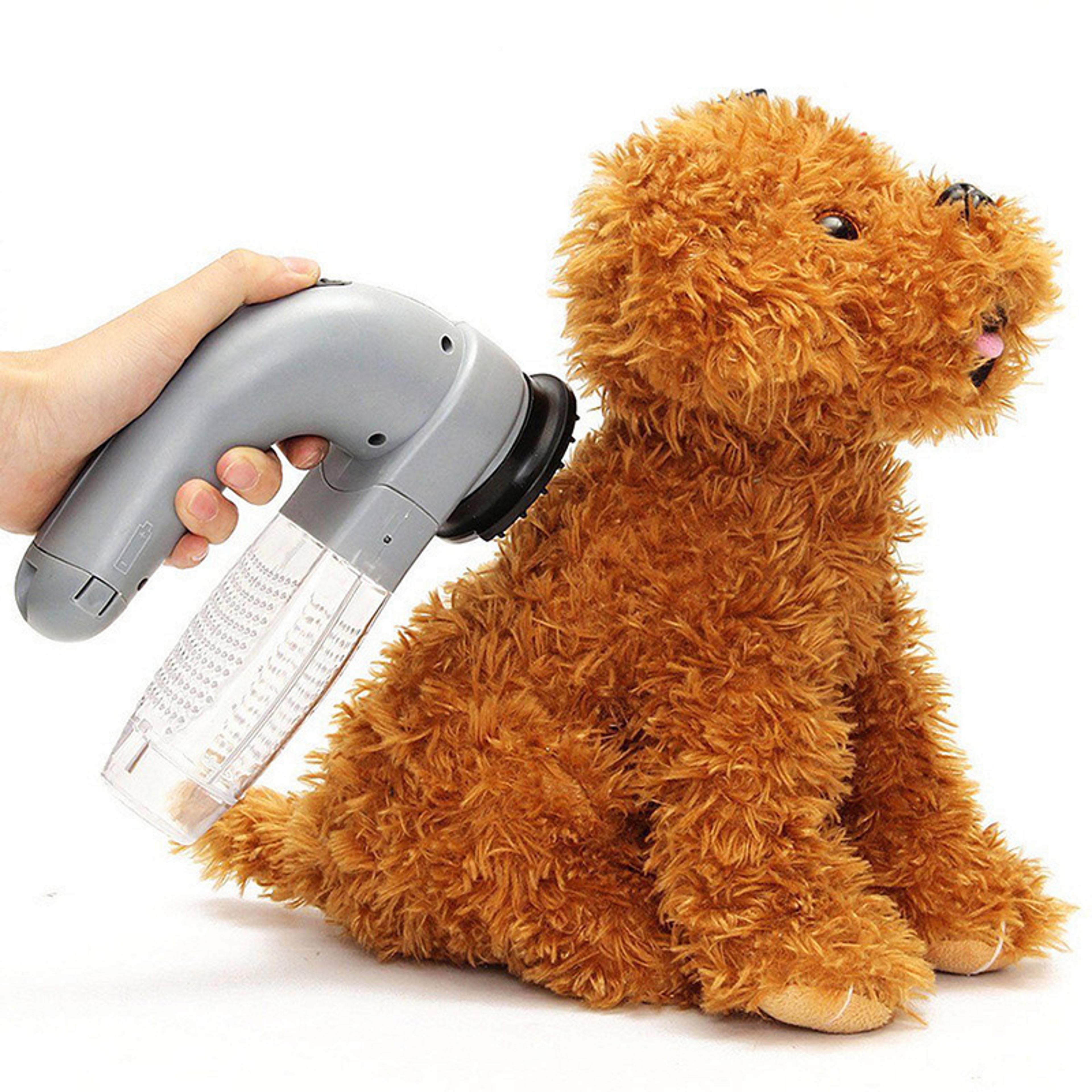 portable pet grooming vacuum for cats and dogs with gentle massage brush and hair removal cleaner