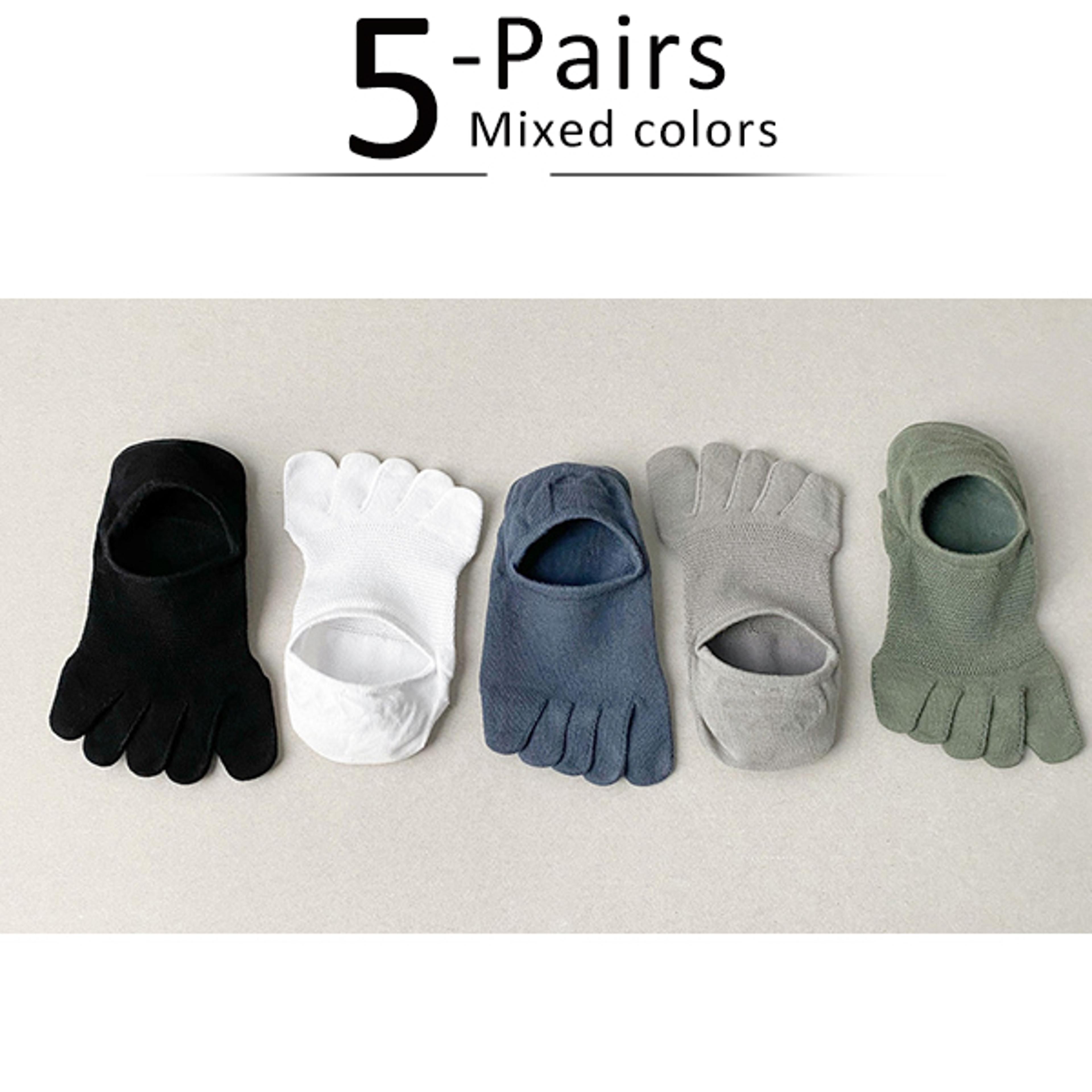 Invisible Toe Socks Summer Thin Cotton Mesh Breathable Soft Elastic Comfort Socks 9