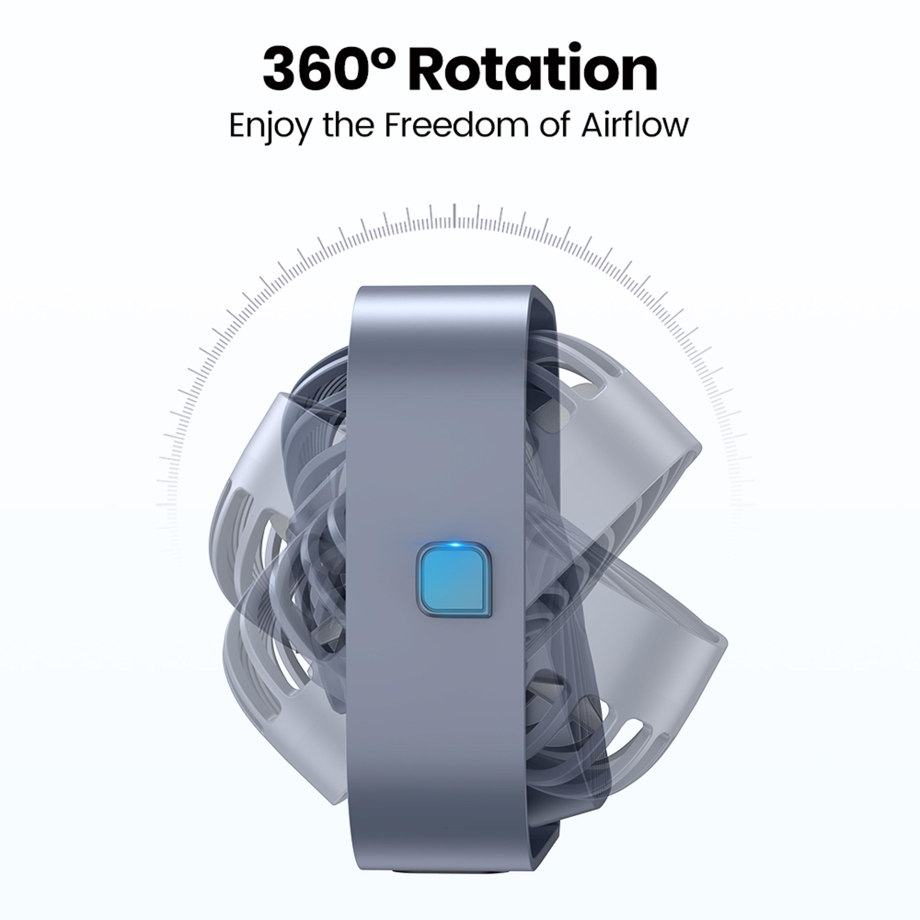 Mini Portable USB Desk Fan With Strong Airflow Quiet Operation Adjustable Speed  Rotatable For Home