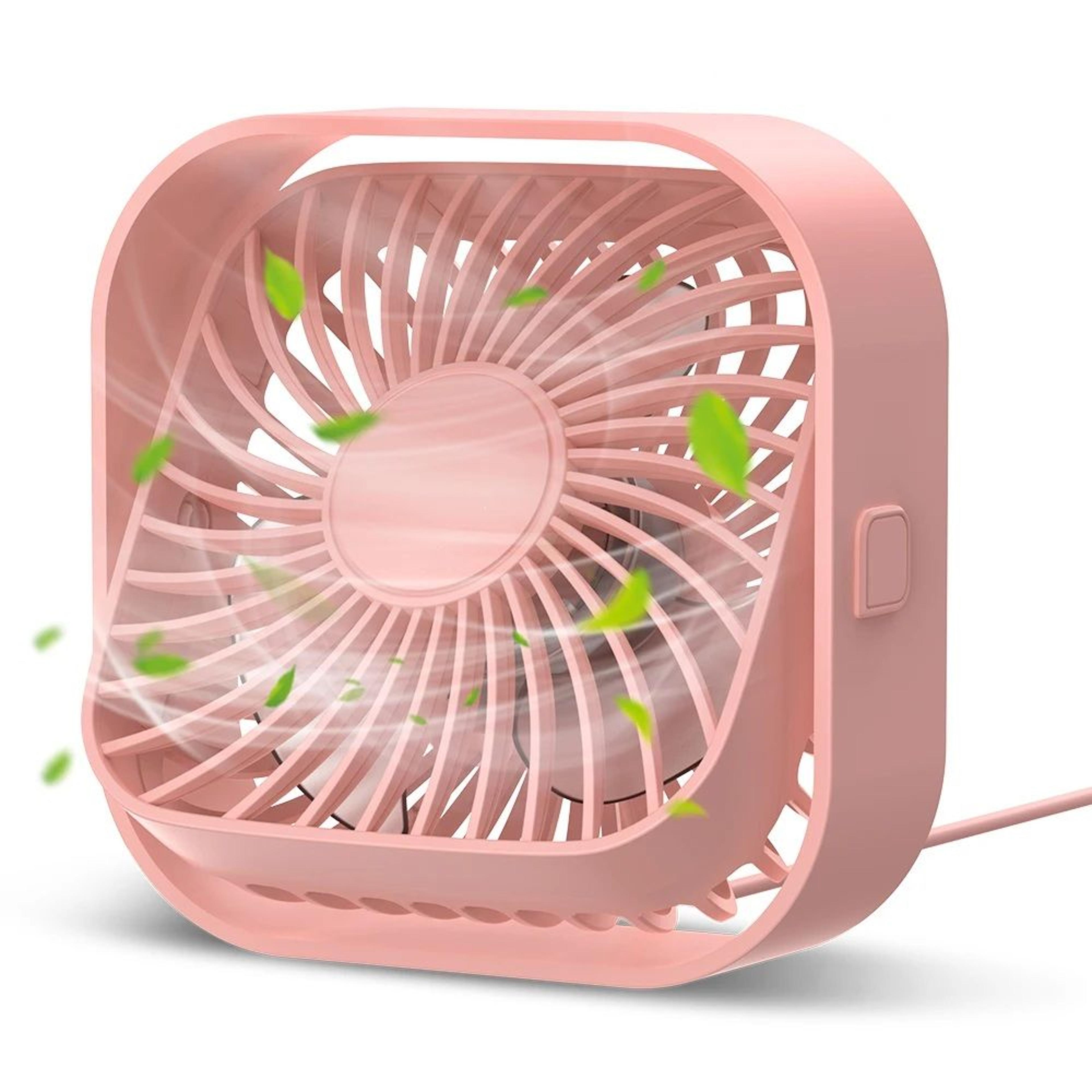 Mini Portable USB Desk Fan With Strong Airflow Quiet Operation Adjustable Speed  Rotatable For Home