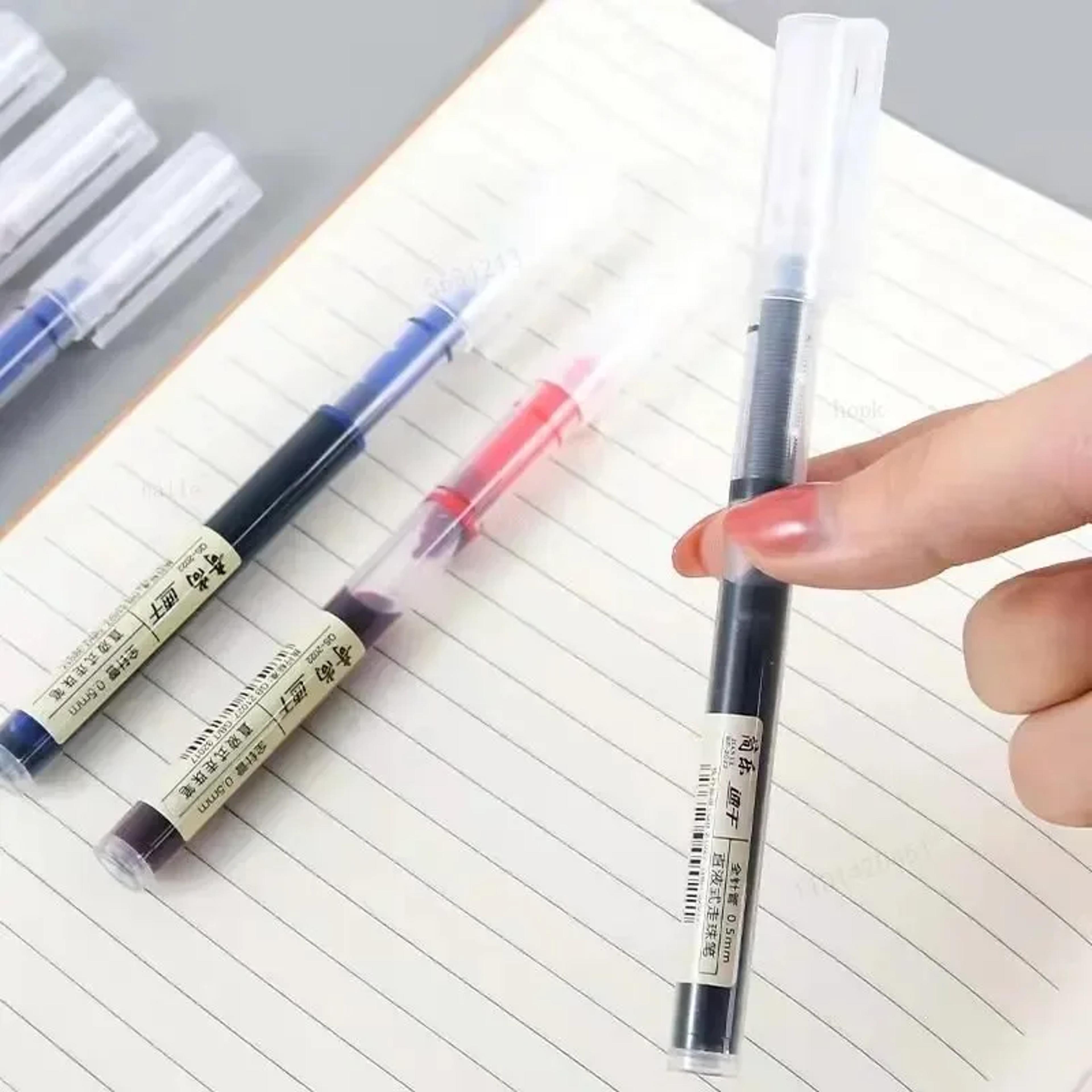 Kawaii Needle Type Gel Pens Set HighQuality Liquid Ballpoint Pens For School Office 3