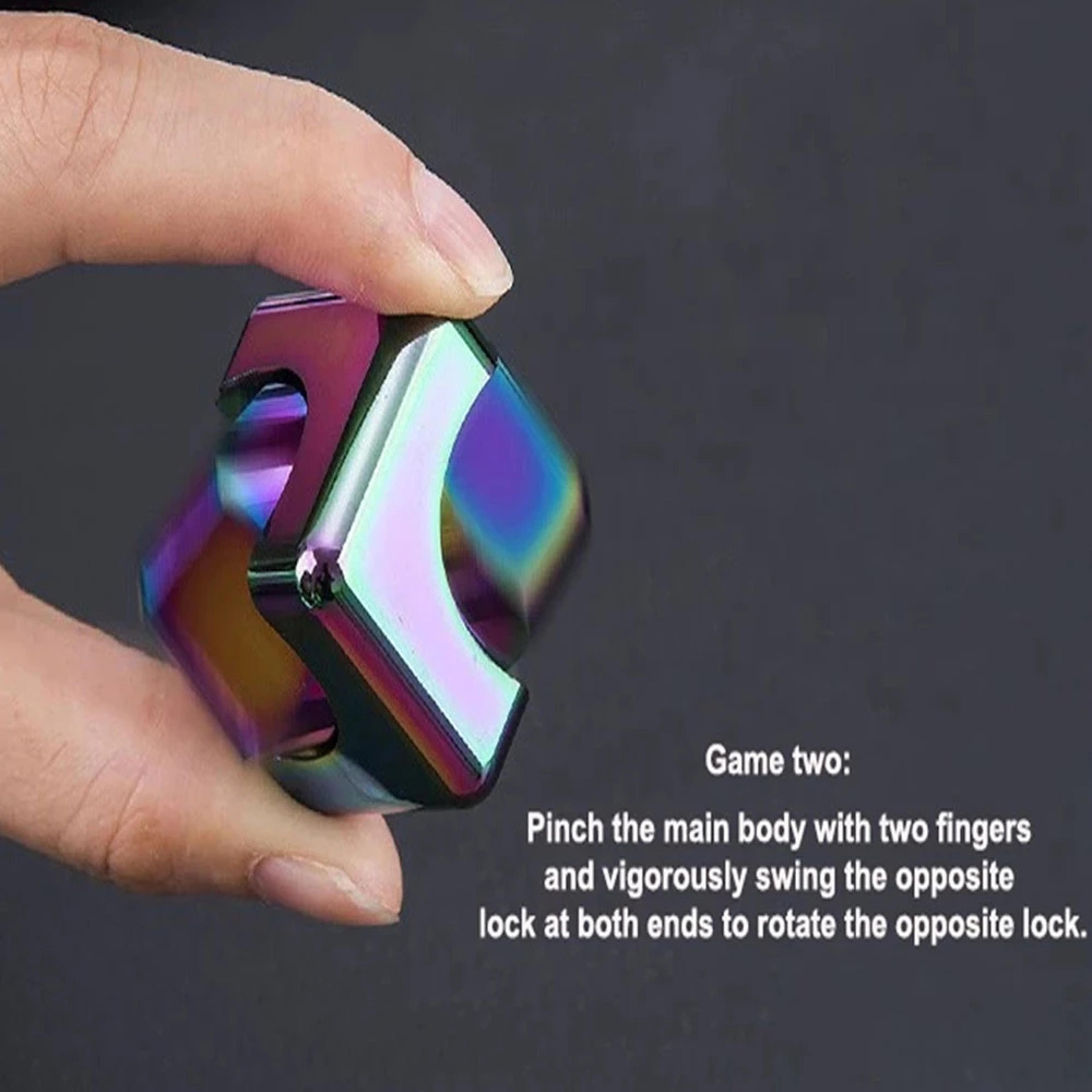 Square Decompression Spinning Top Dice Cube AntiAnxiety Fidget Toy For Kids Adults 3