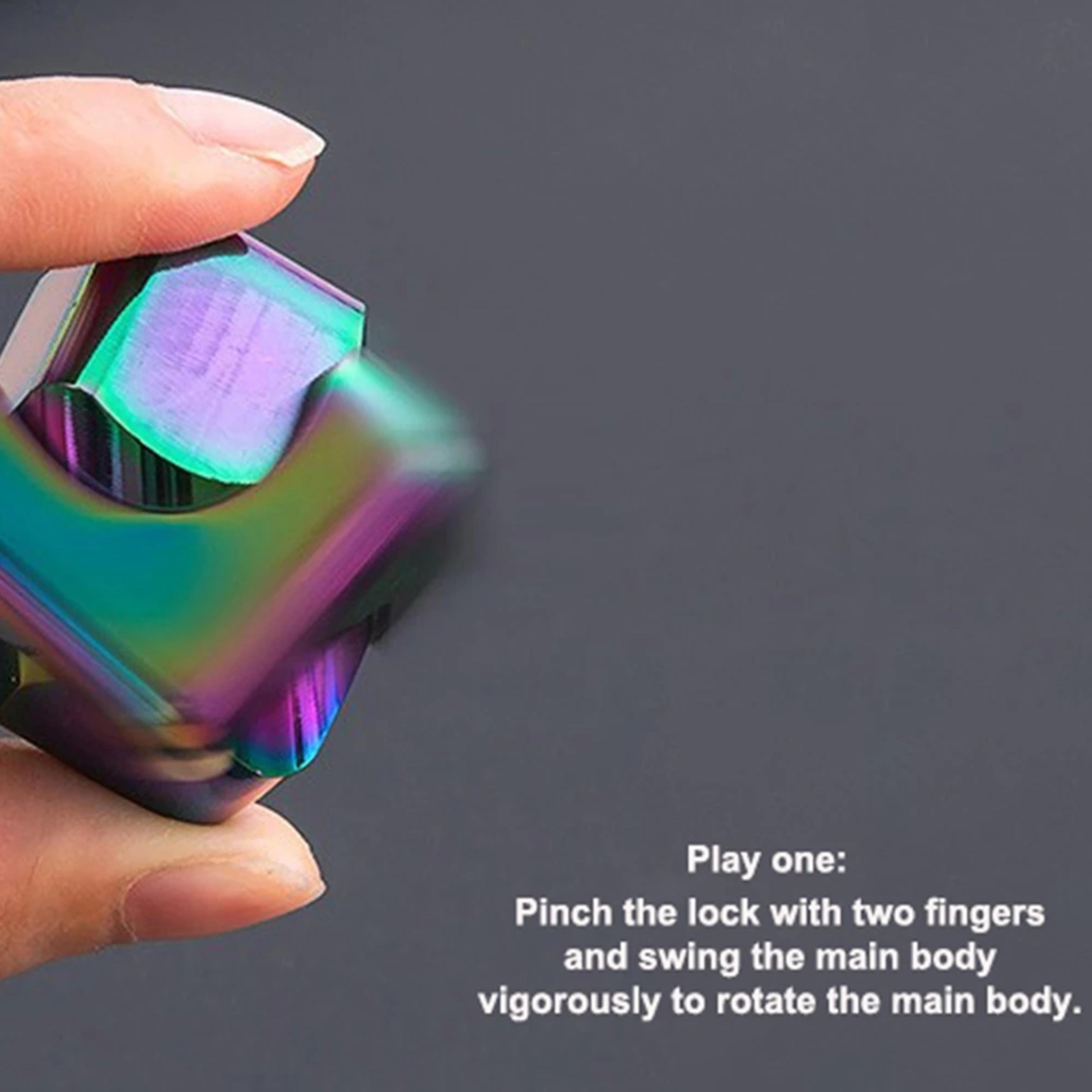 Square Decompression Spinning Top Dice Cube AntiAnxiety Fidget Toy For Kids Adults 4