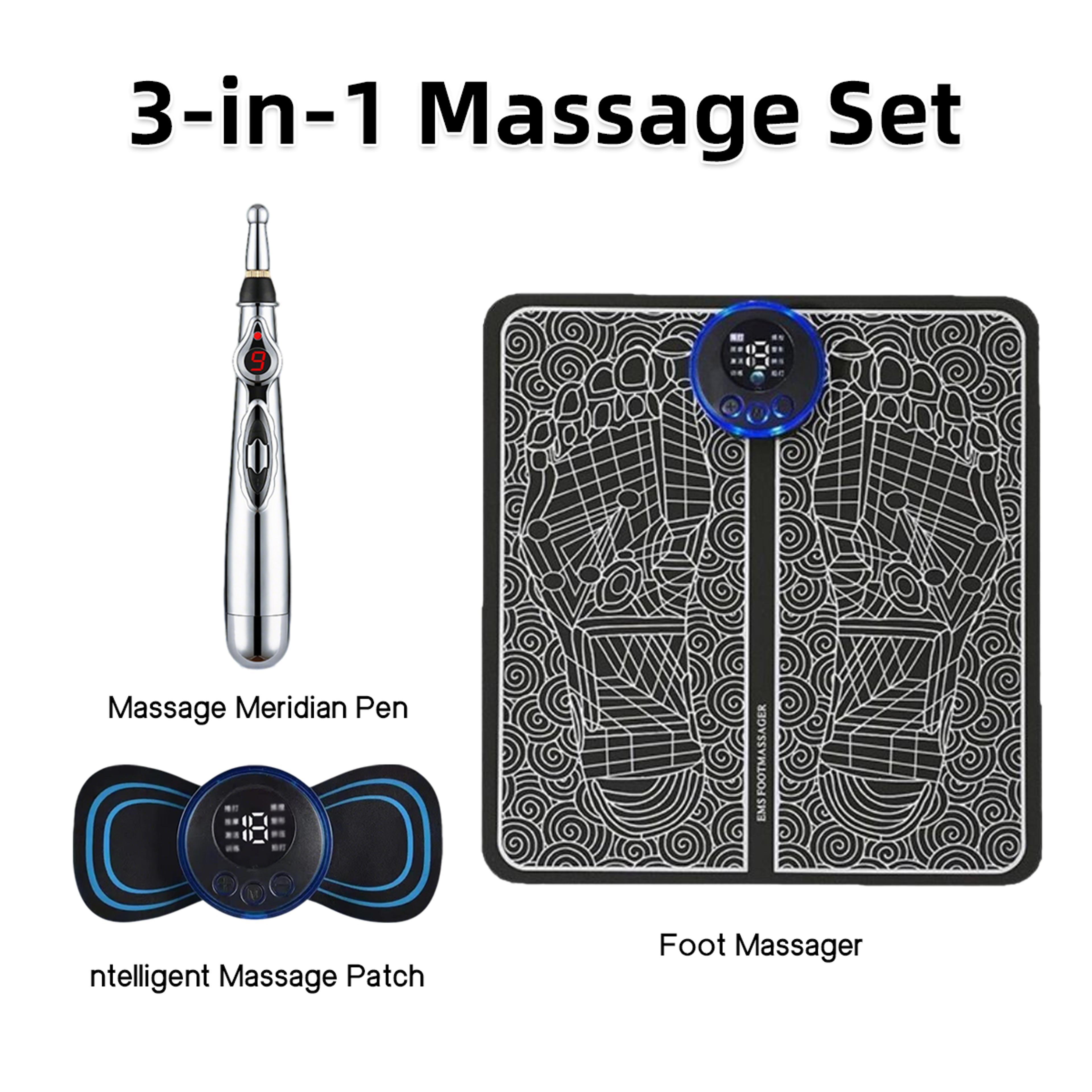 smart pulse ems therapy foot pad full body massager neck back care device