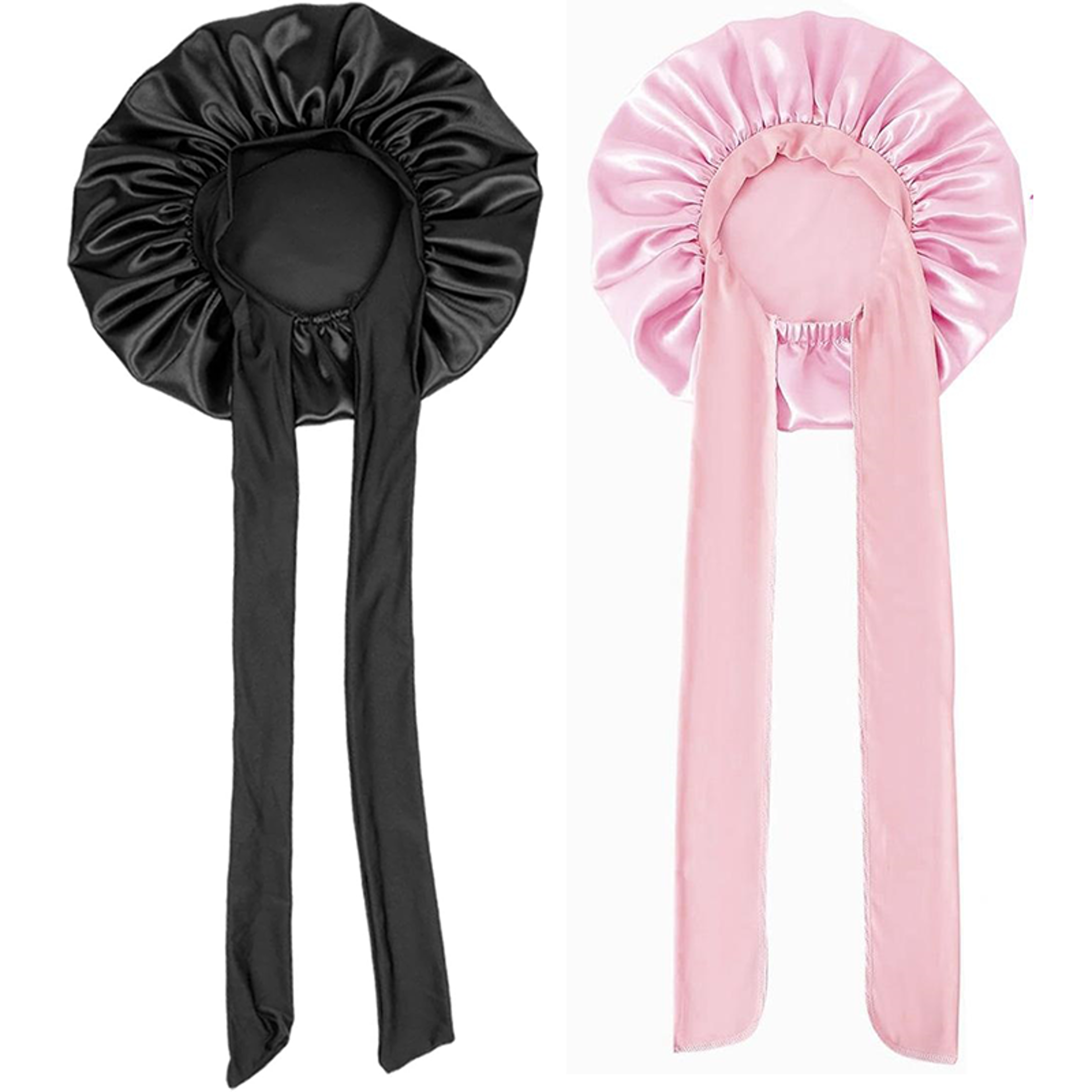 luxury satin sleep bonnet with adjustable tie hair protection sleep cap for night hair care curly hair