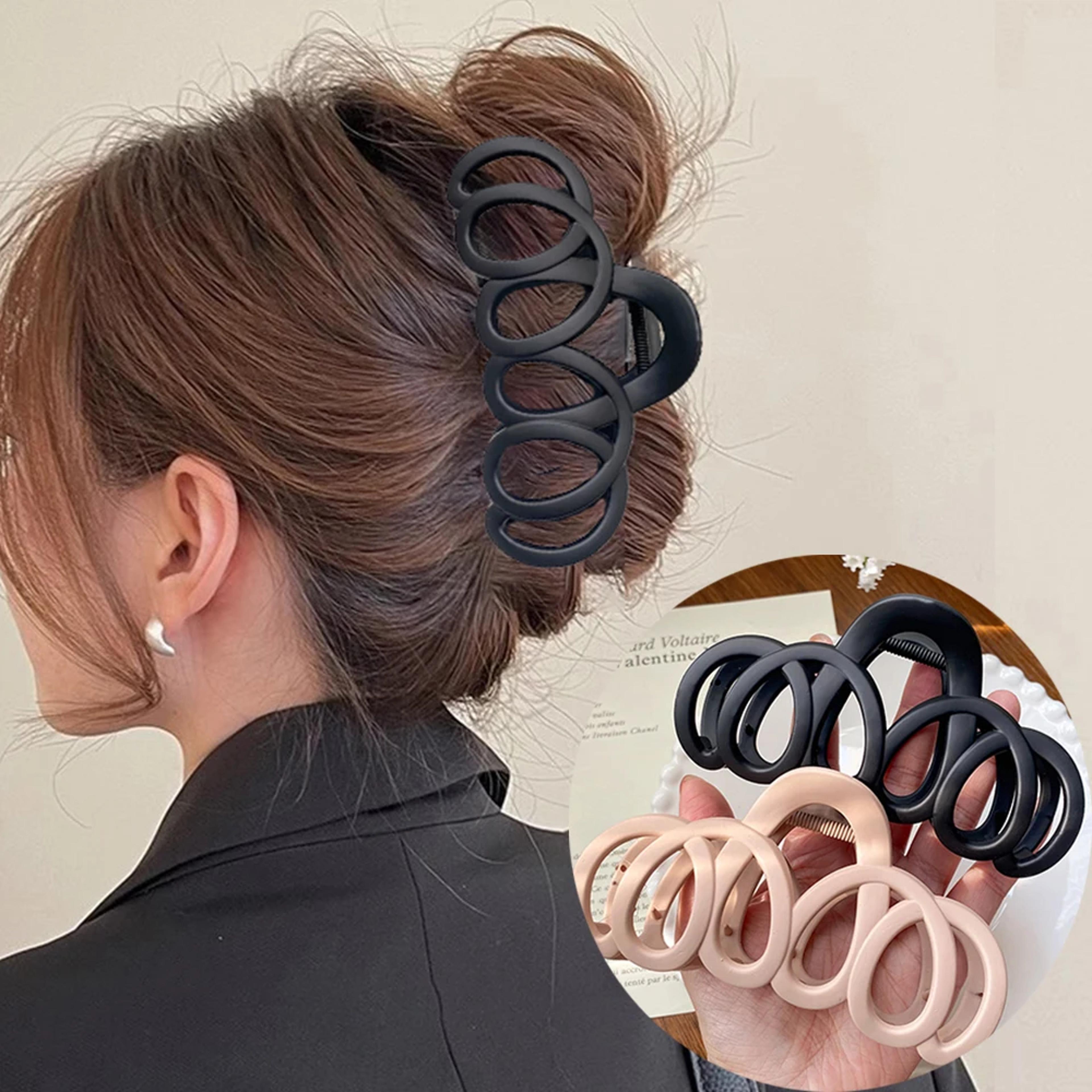 elegant frosted bow hair claw clip minimalist hair accessory for effortless style