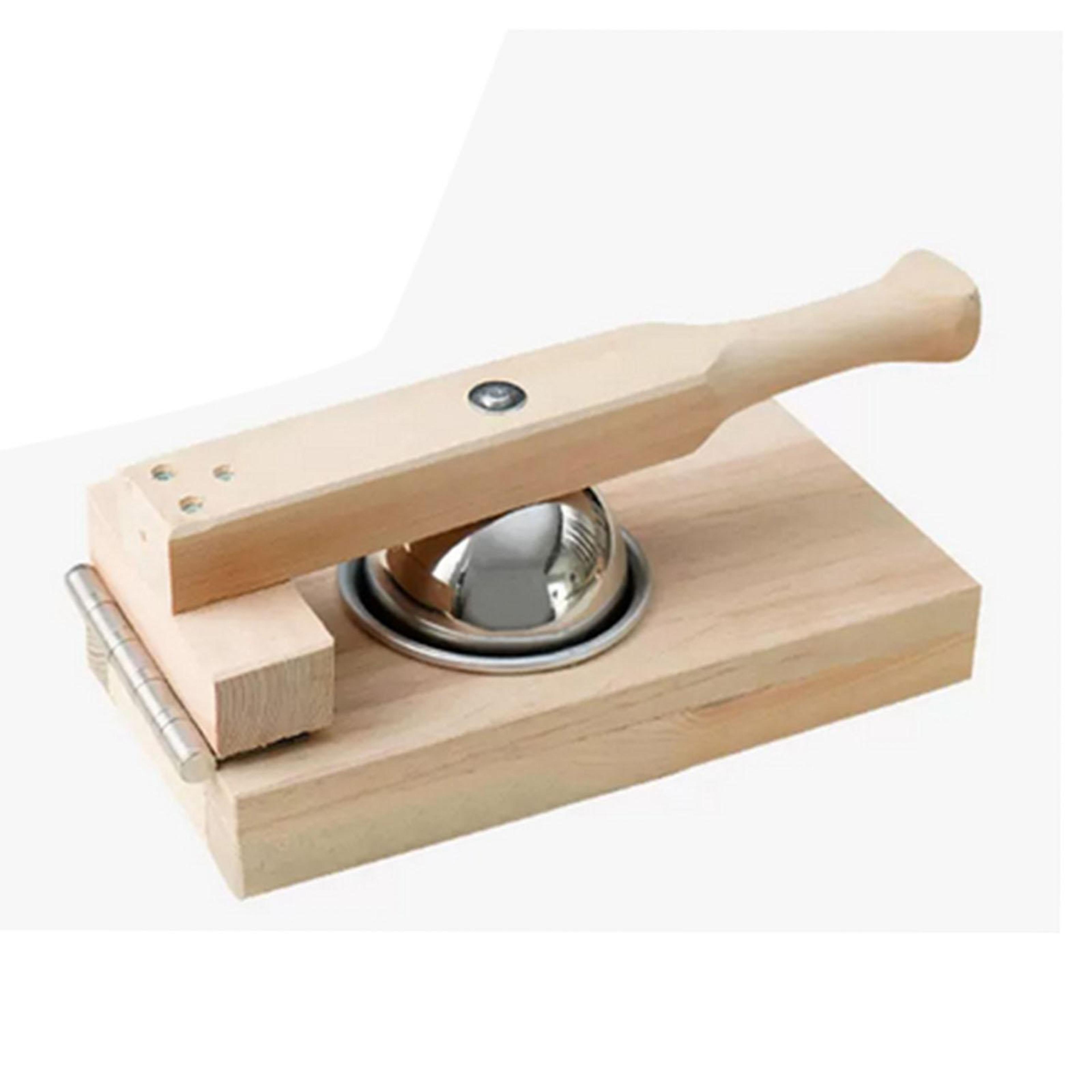 multi-use mochi maker dumpling wrapper tool wooden pastry press for perfect homemade treats