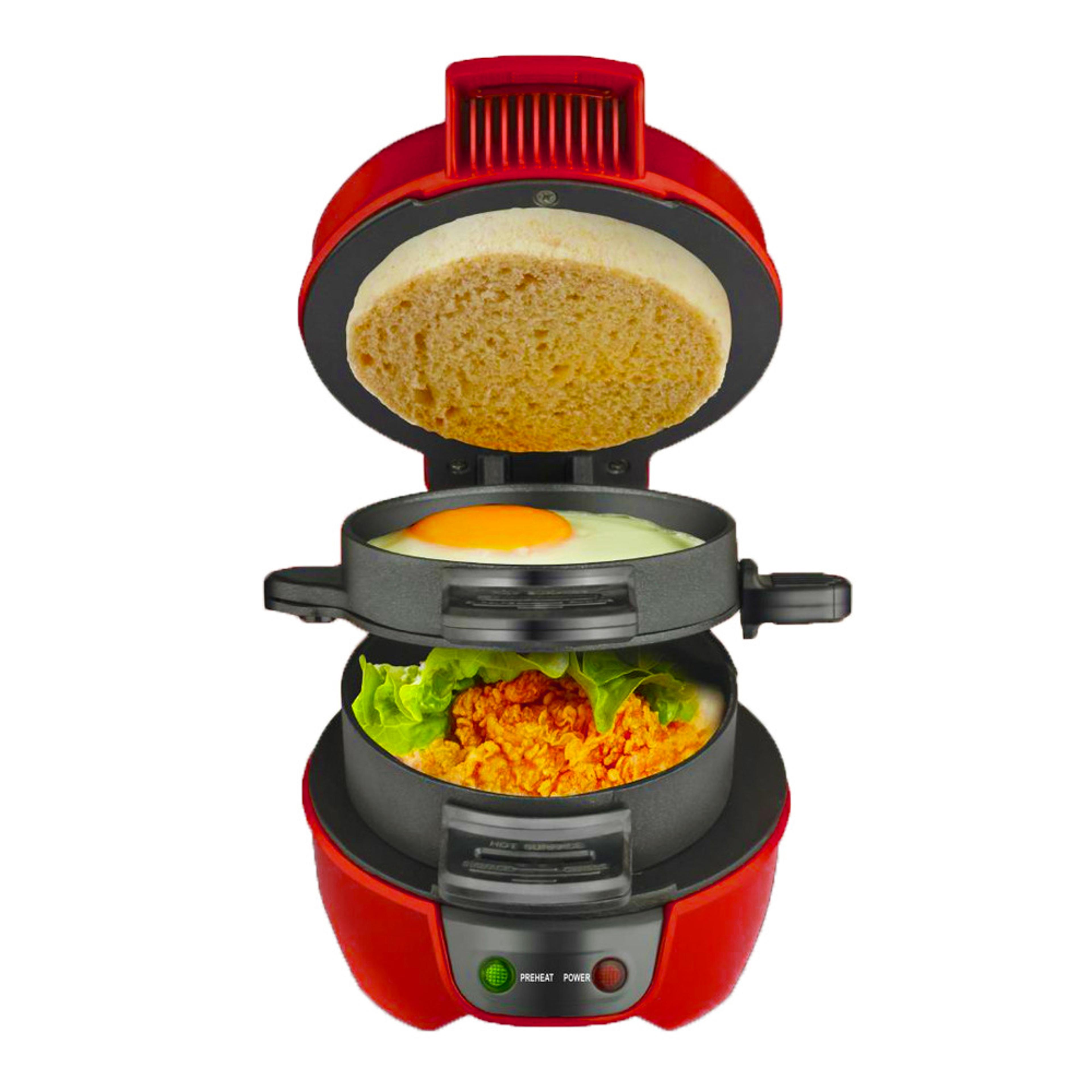 portable breakfast sandwich maker with egg ring nonstick burger omelette toaster