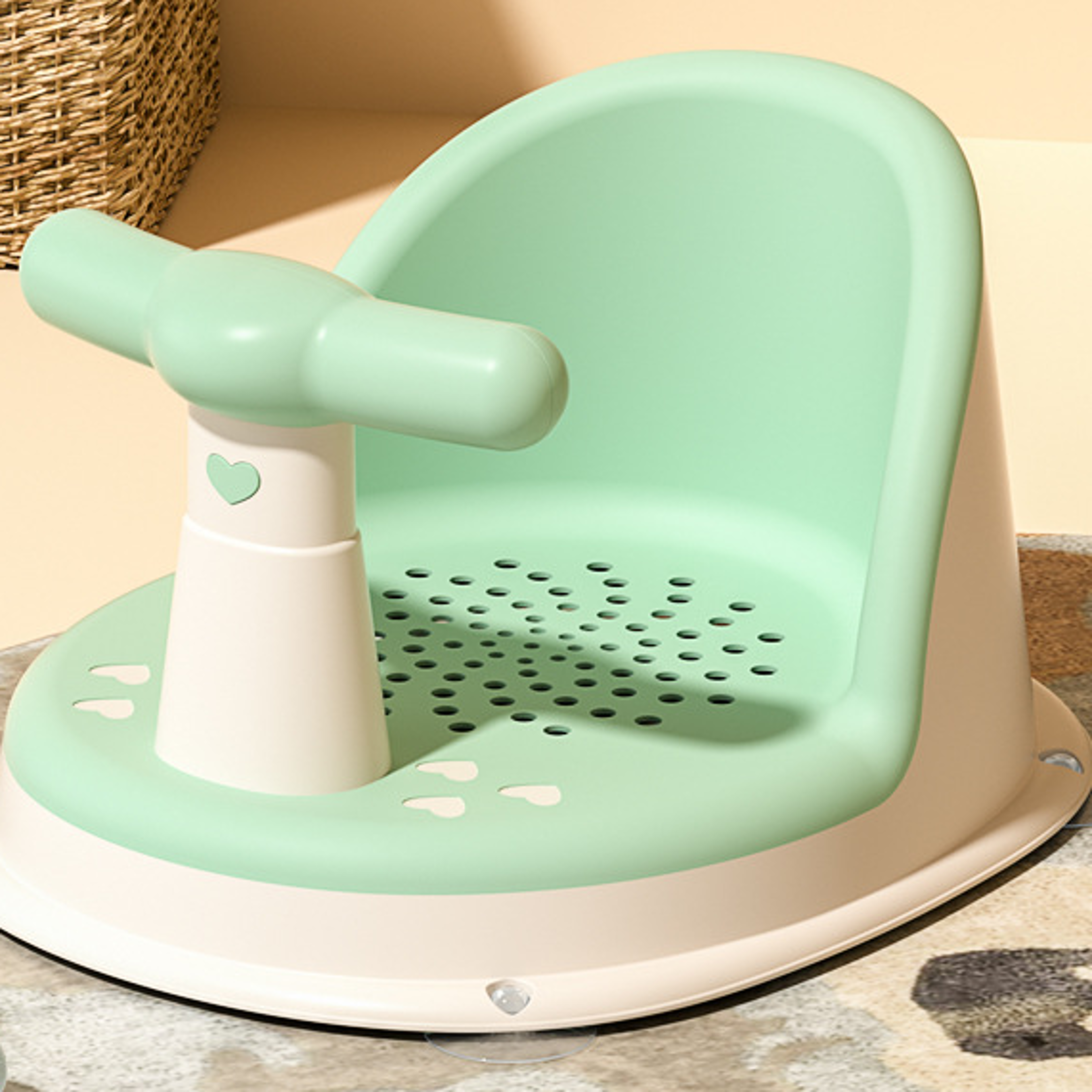 portable shower stand for newborns, children's shower seat and growth accessory
