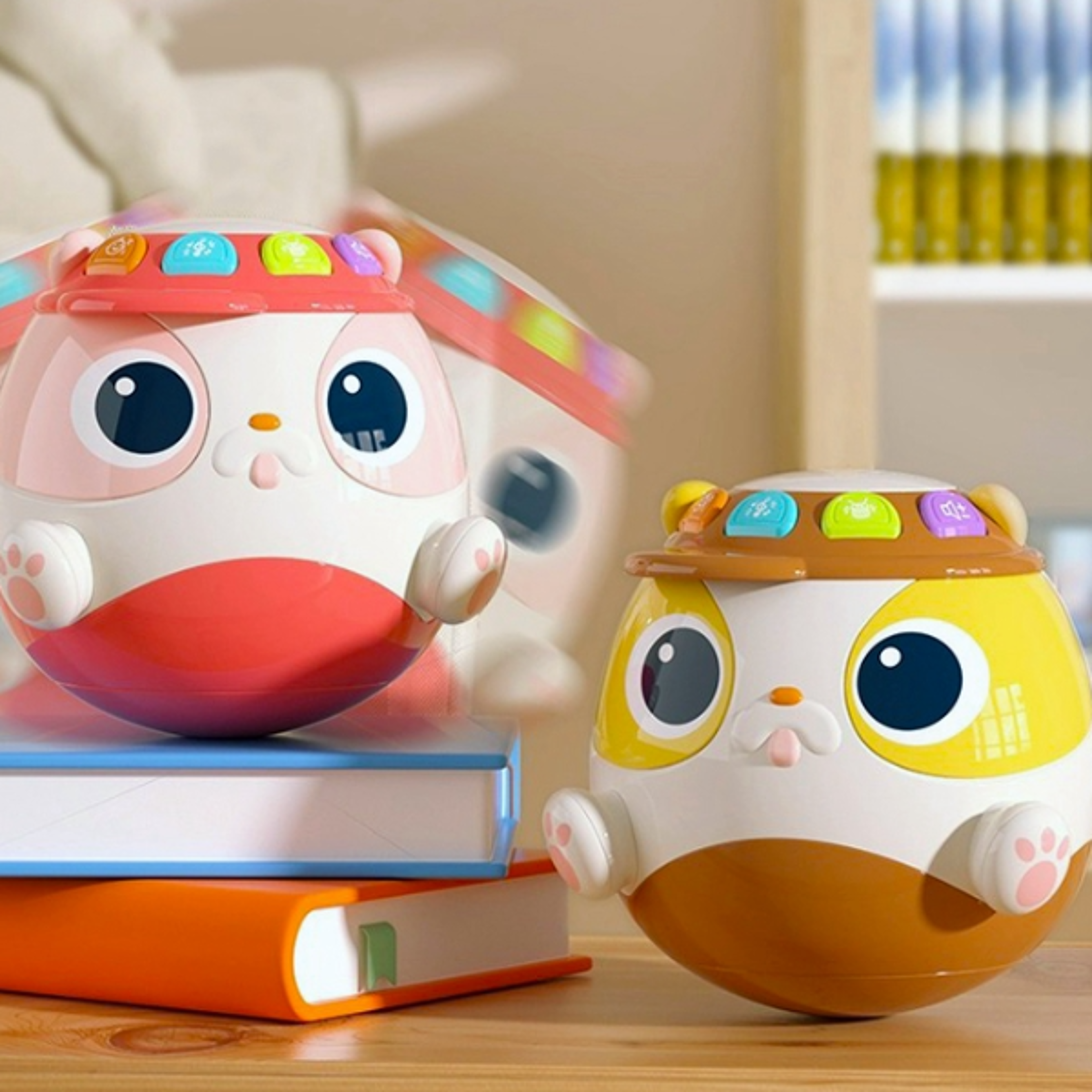 developmental baby toys musical drum toy with light and music