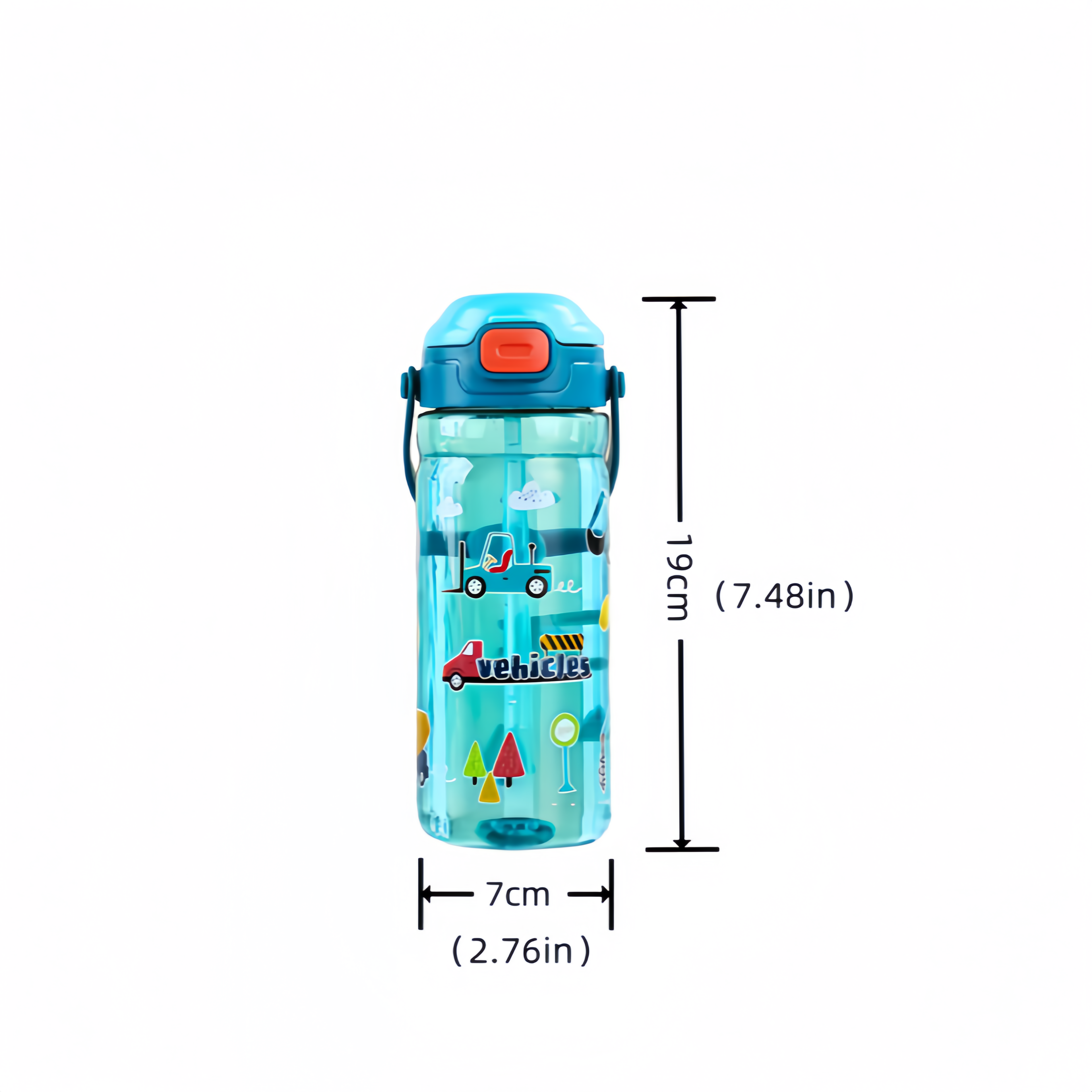 Outdoor Camping Drinking Tools HighQuality Kids Straw Cup With Handle Plastic Straw Water Bottle 4