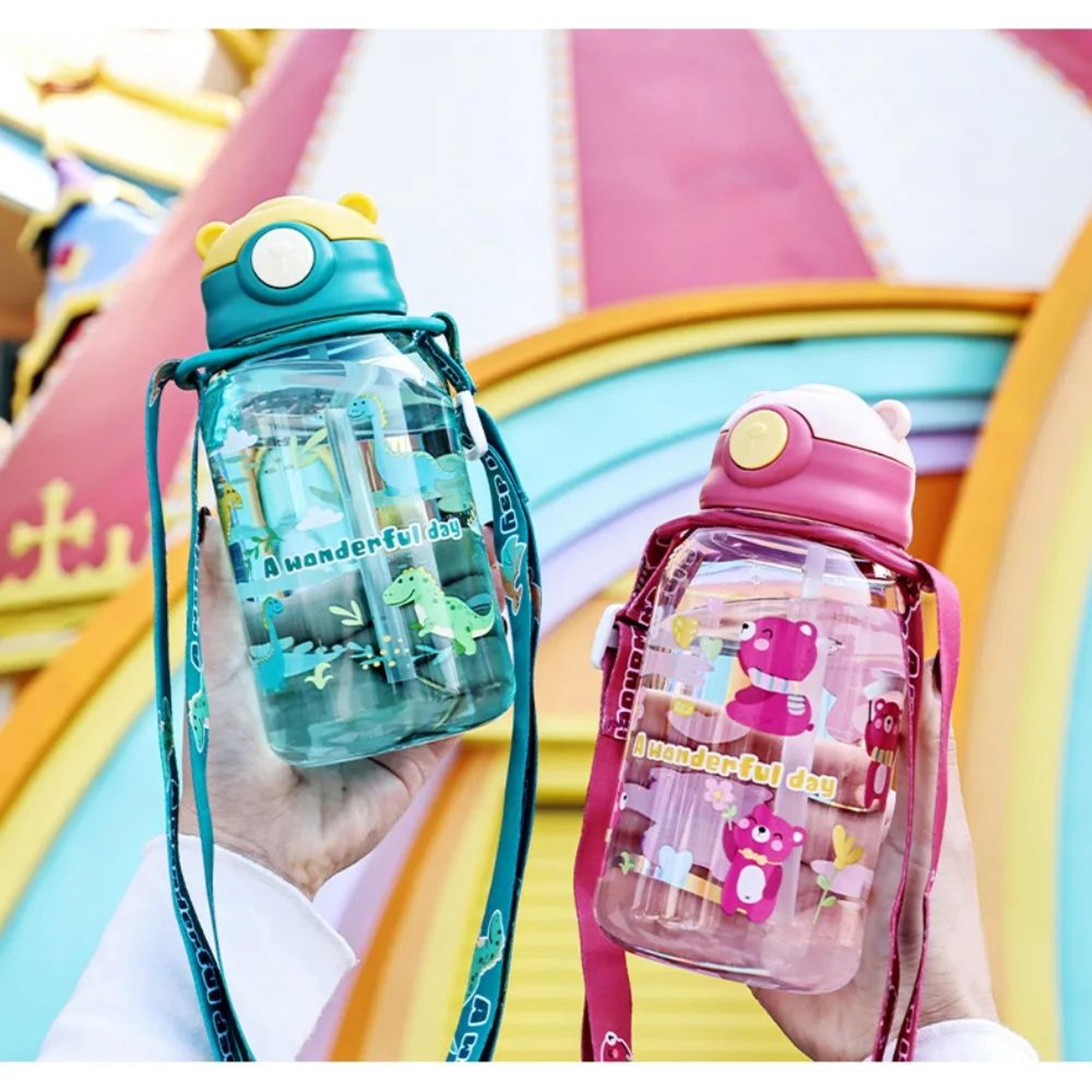 portable leakproof water bottle for kids with straw, bpa free, outdoor children's cups, school water bottle for children