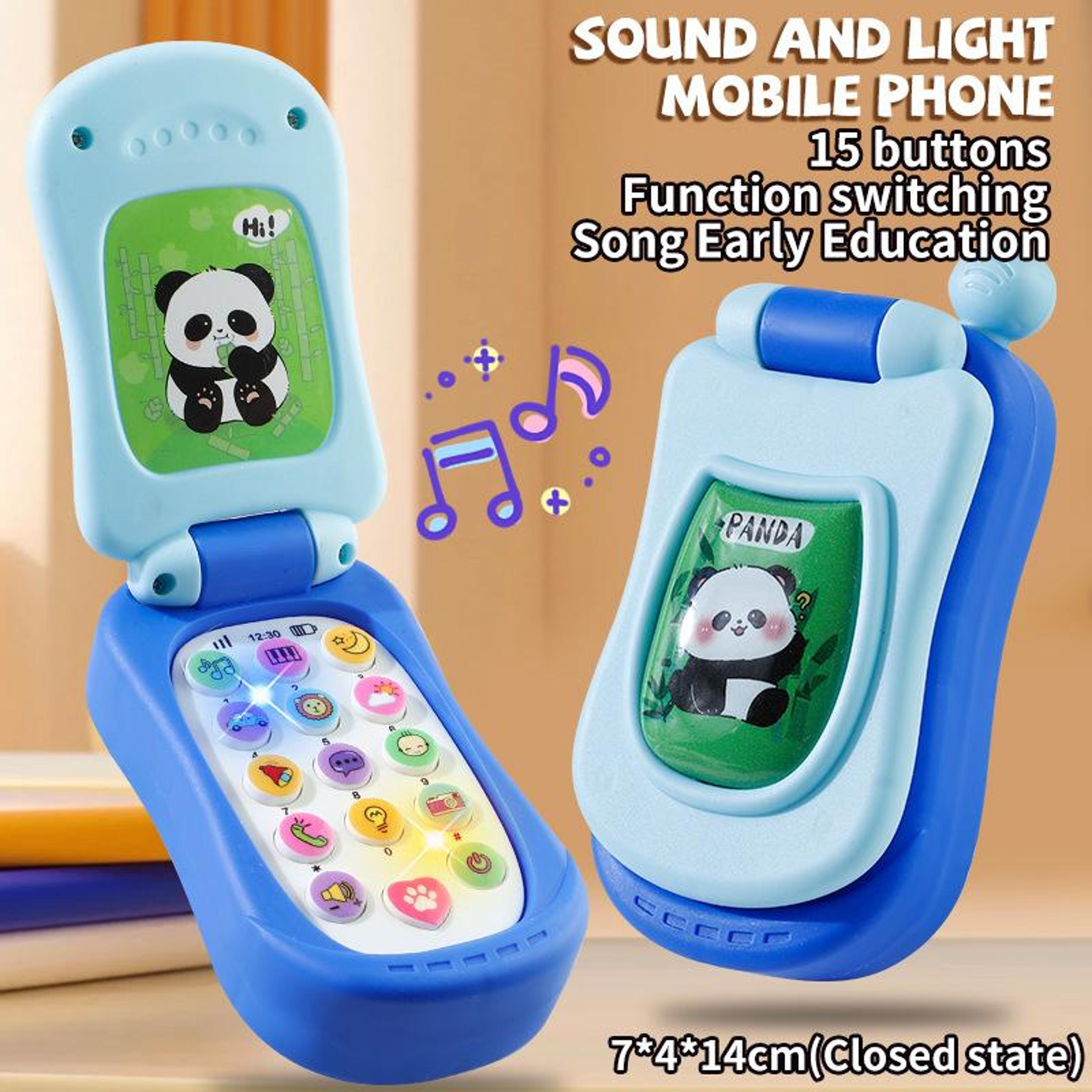 Educational Music Phone Toy For Toddlers Cartoon Simulation Flip Phone Childrens Day Gifts For Earl 8