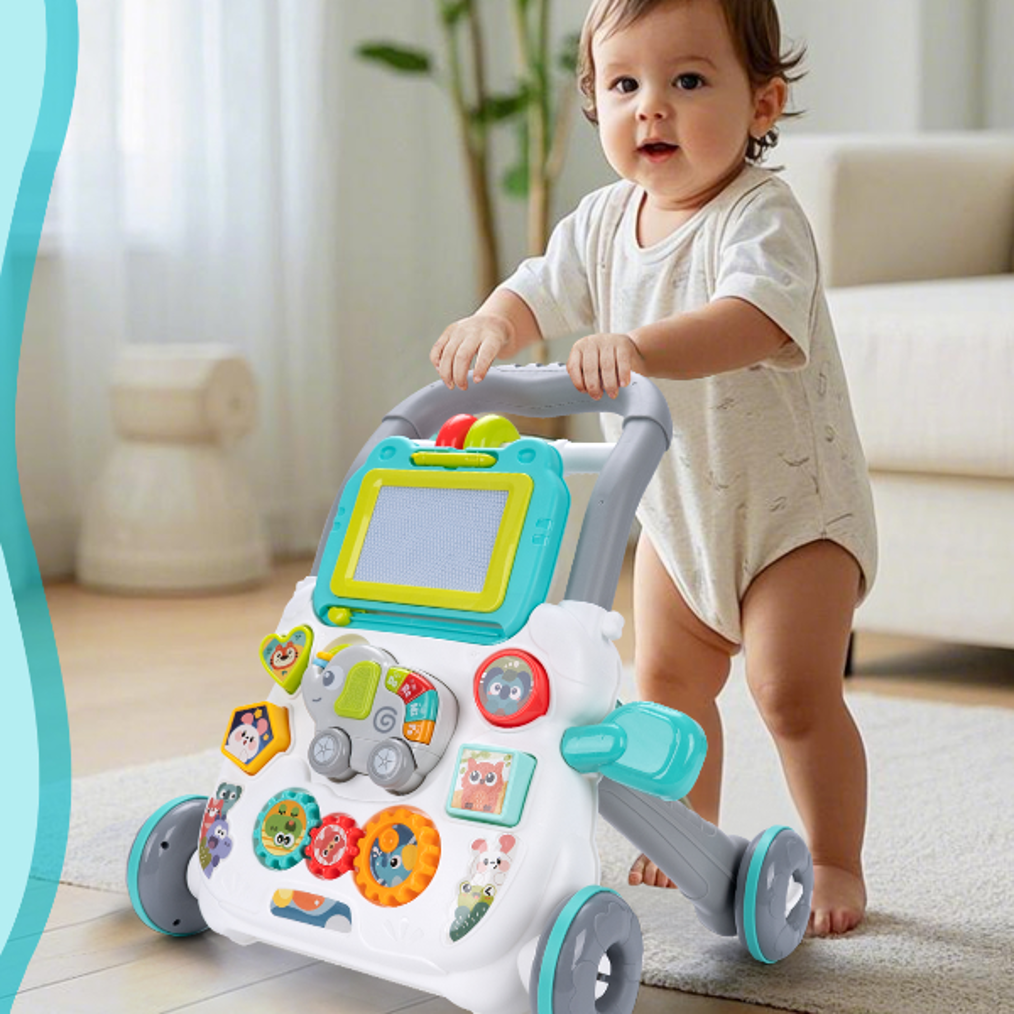 kids rocking-roll microphone with stand, karaoke toy for boys, girls, birthday gift, music instrument for kids