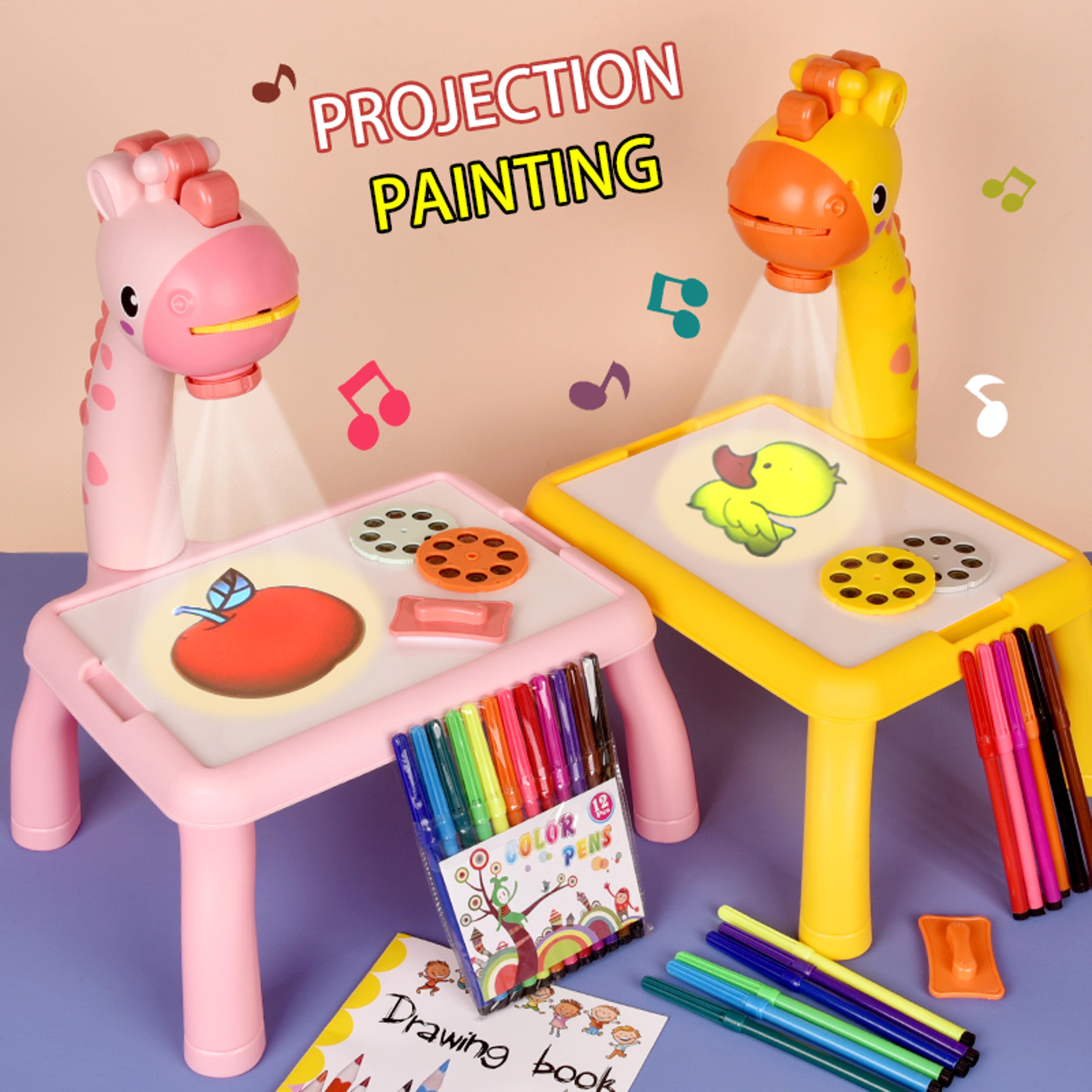 Multifunctional Drawing Table Projector Childrens Projection Drawing Board Graffiti Puzzle Toy For