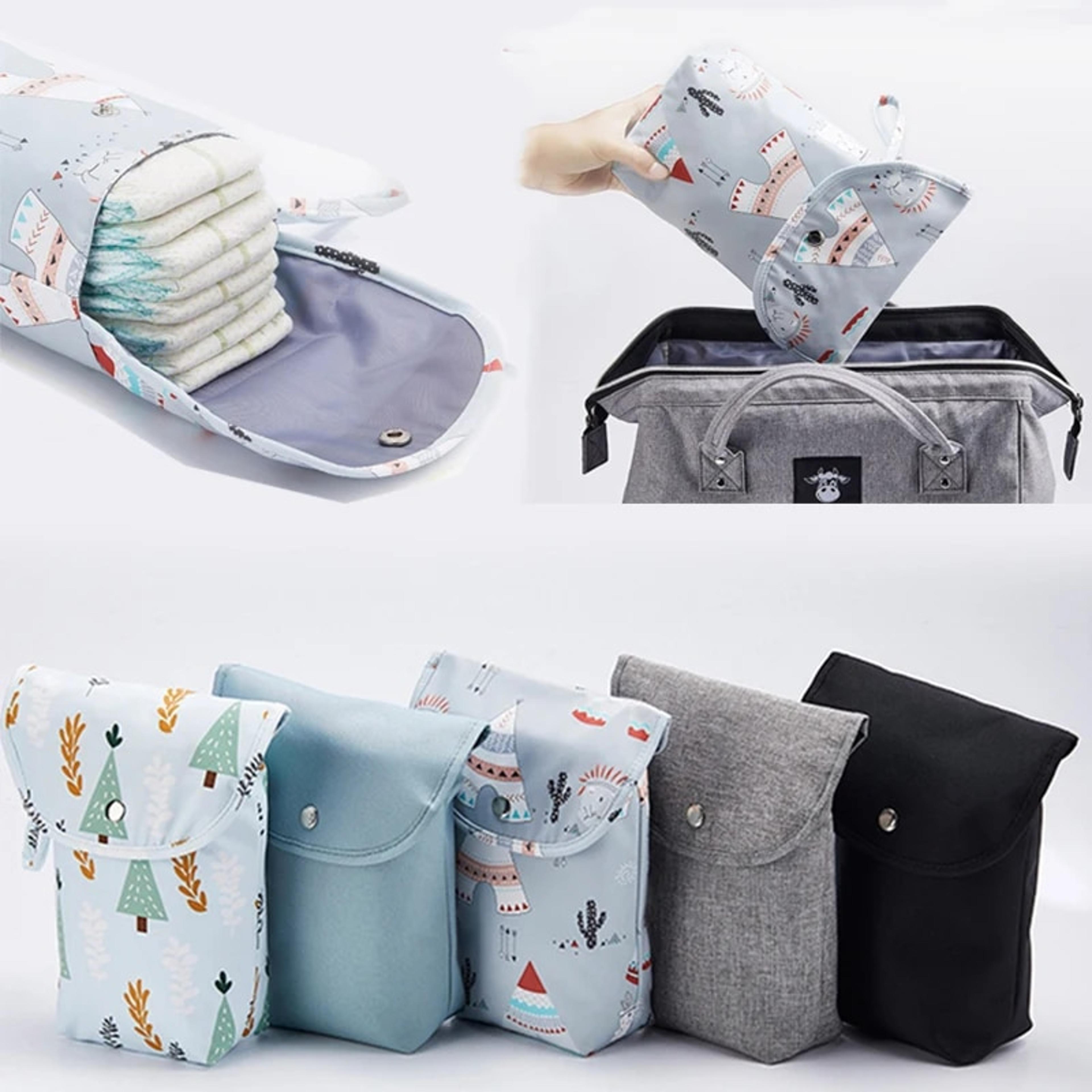 stylish floral baby diaper bag, waterproof wet dry pack for travel with multiple storage compartments