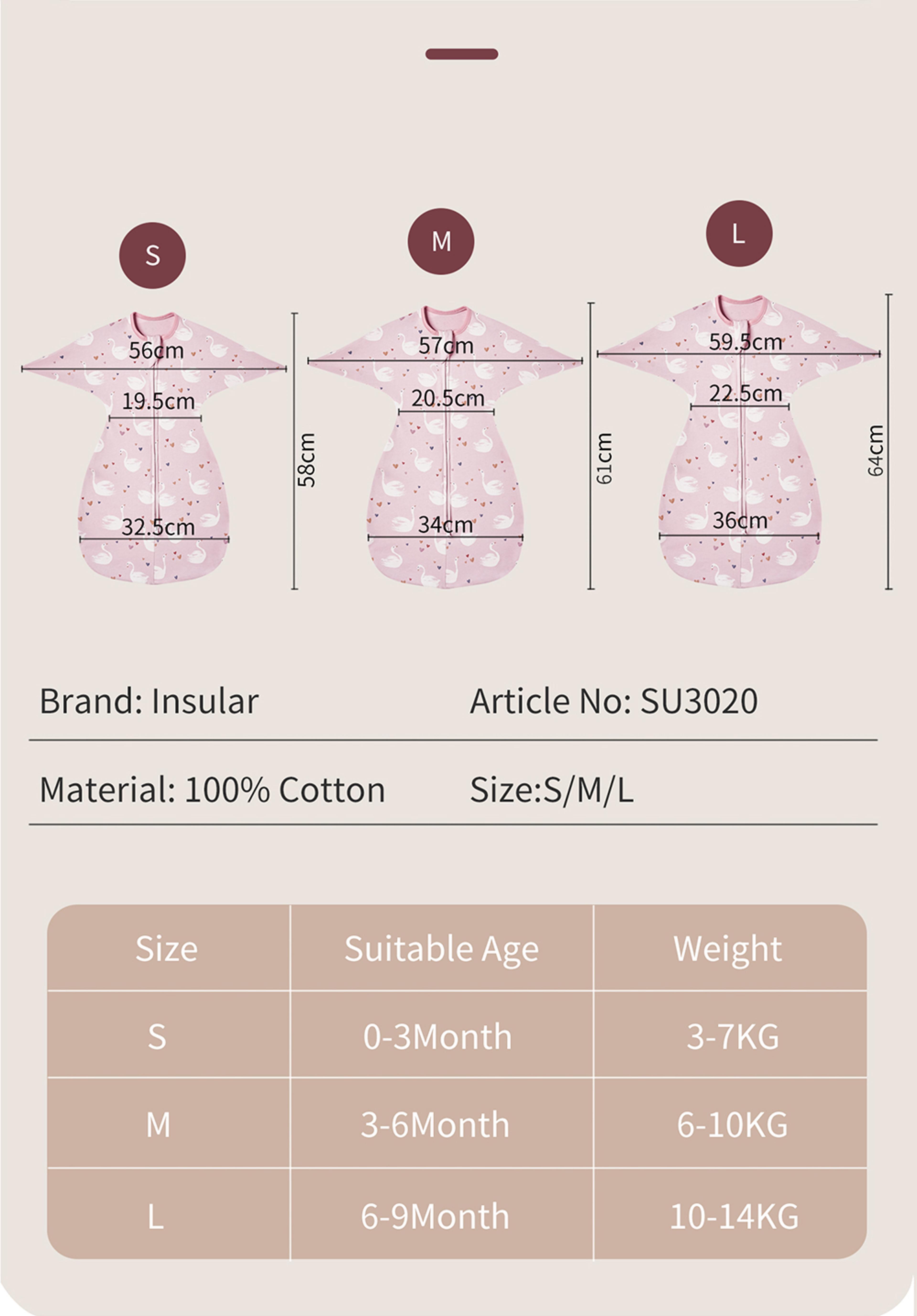Newborn Baby Cotton Sleeping Bags Raised Hand Sleepsacks Antistartle Cartoon Blankets 4