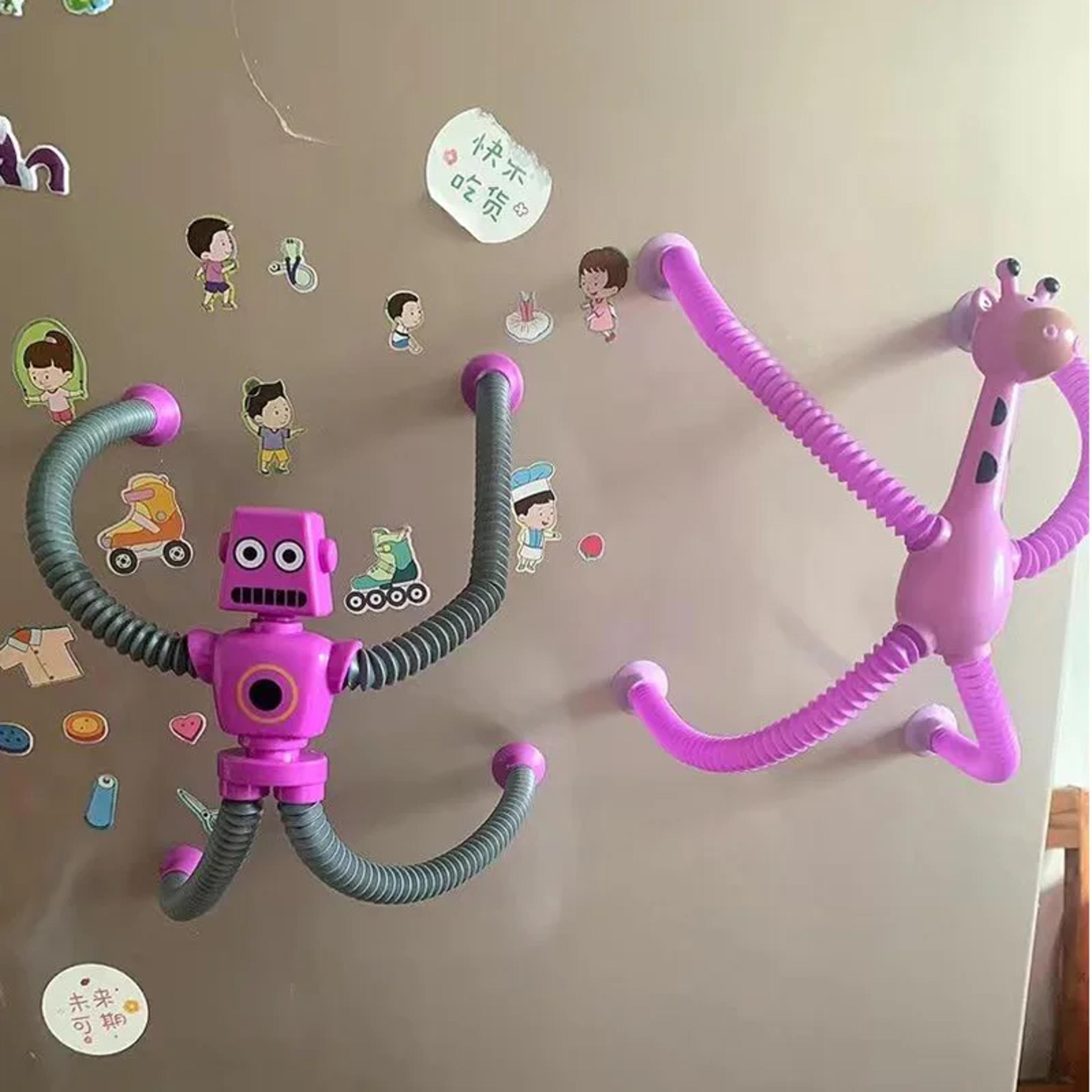 Suction Cup Telescopic Tube Robot Shape Stretch Tube Giraffe Educational Decompression Toy 3