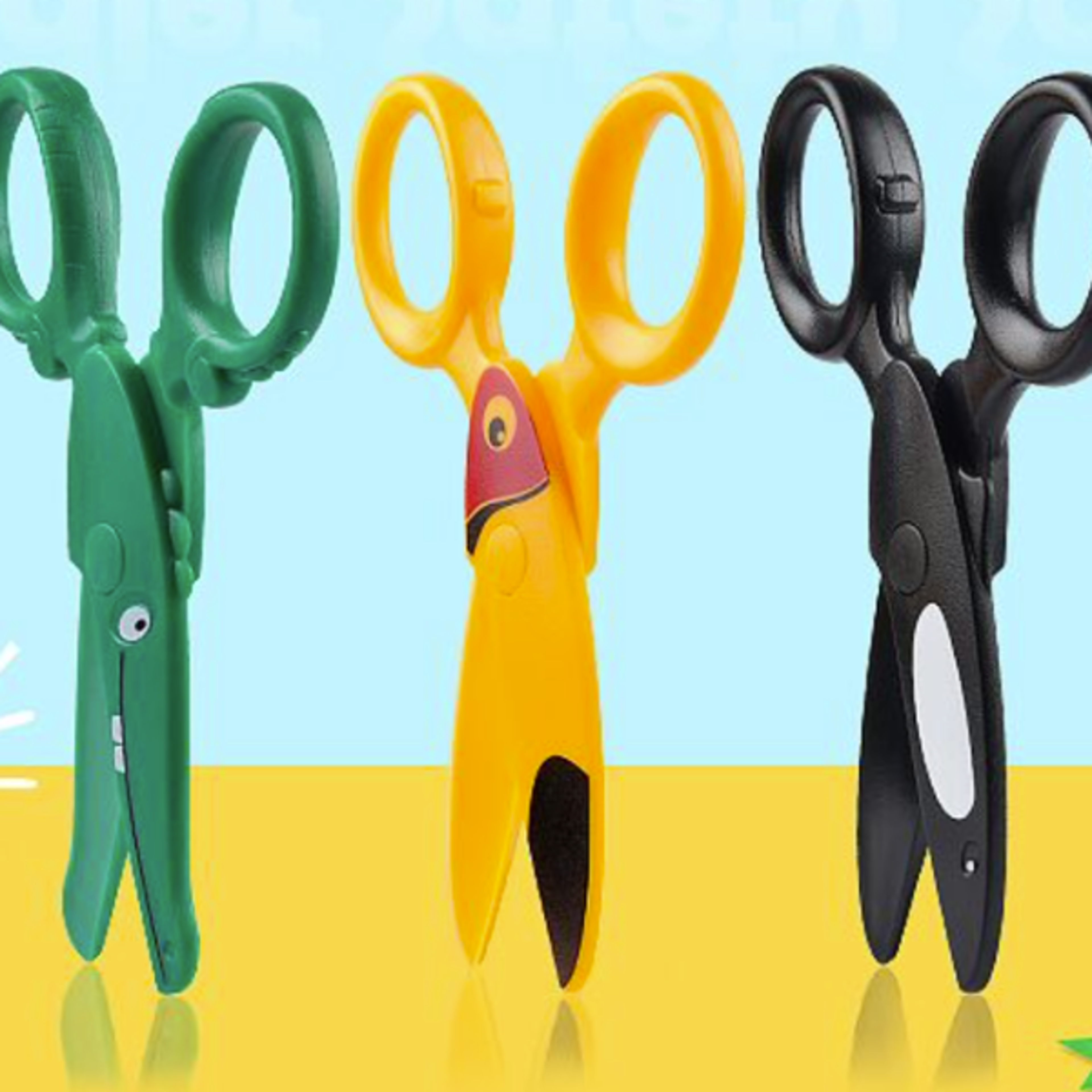 pre-school safety scissors, preschool training scissors, children craft scissors