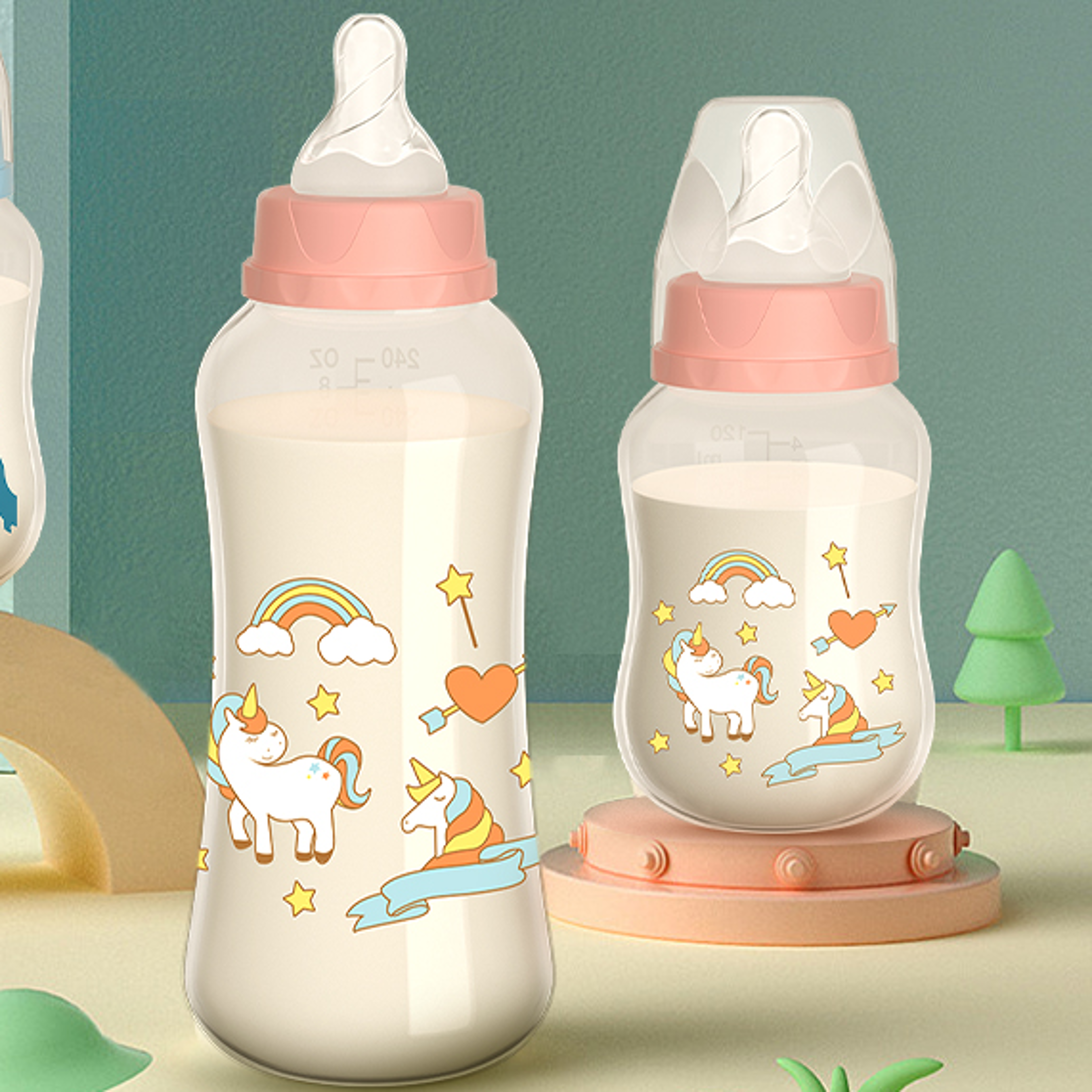 newborn baby bottle with handle, baby pp bottle with gravity ball, milk bottle baby, feeding supplies