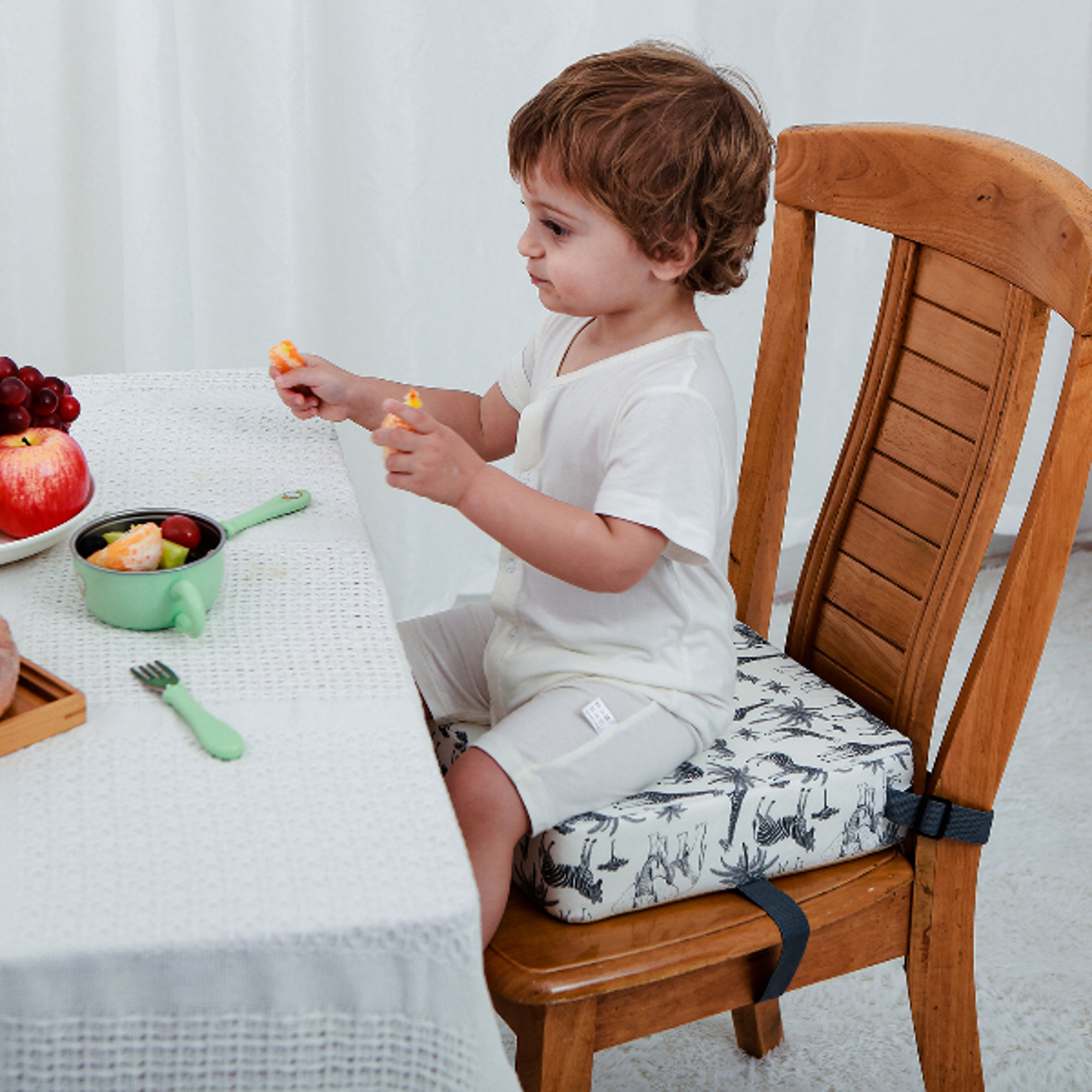 baby booster seat, portable kids dining heighten cushion, children increased chair pad, adjustable removable pram chair
