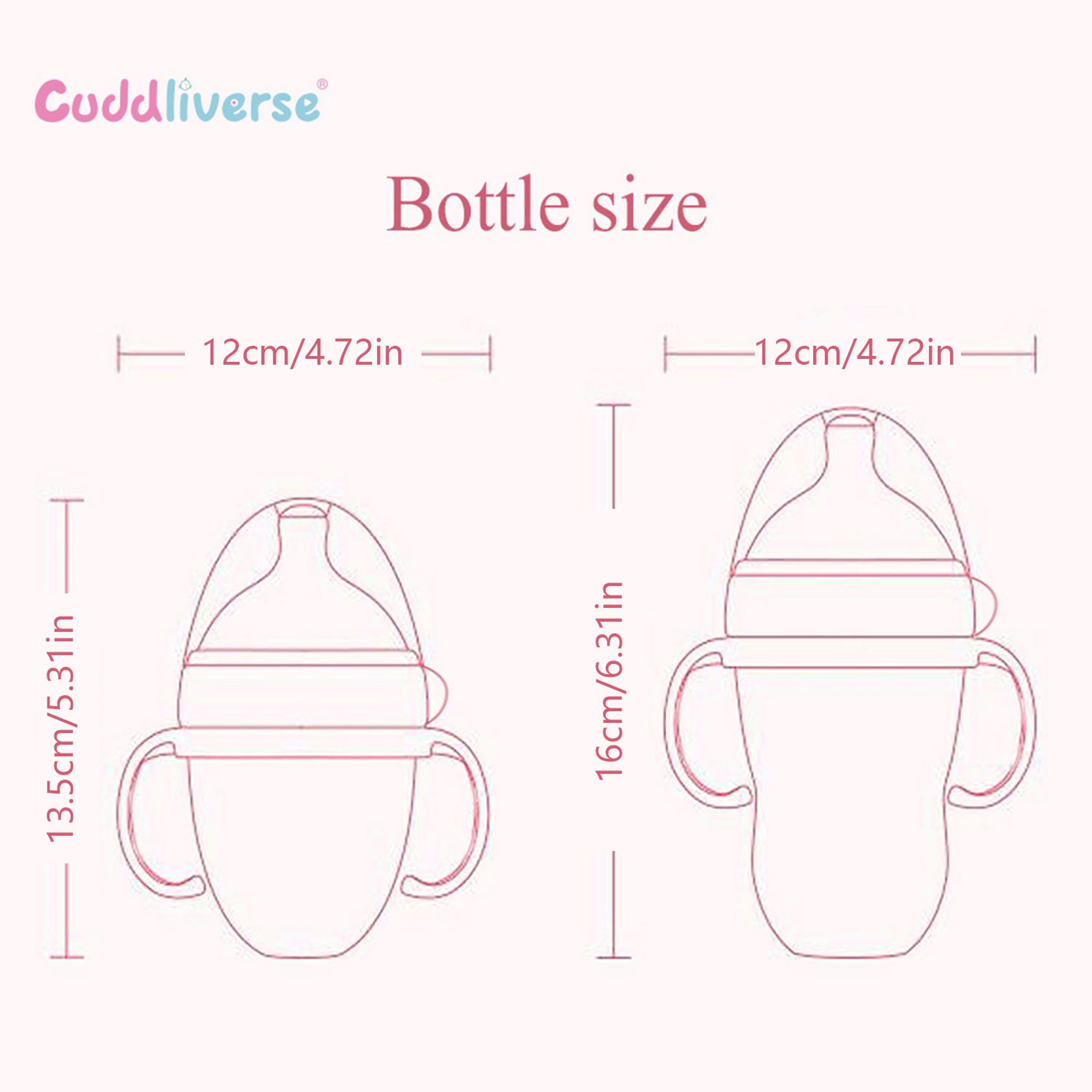 NanoSilicone Baby Bottle With Handle BreastmilkLike Design Soft Milk Pull Perfect For Sensitive Bab 5