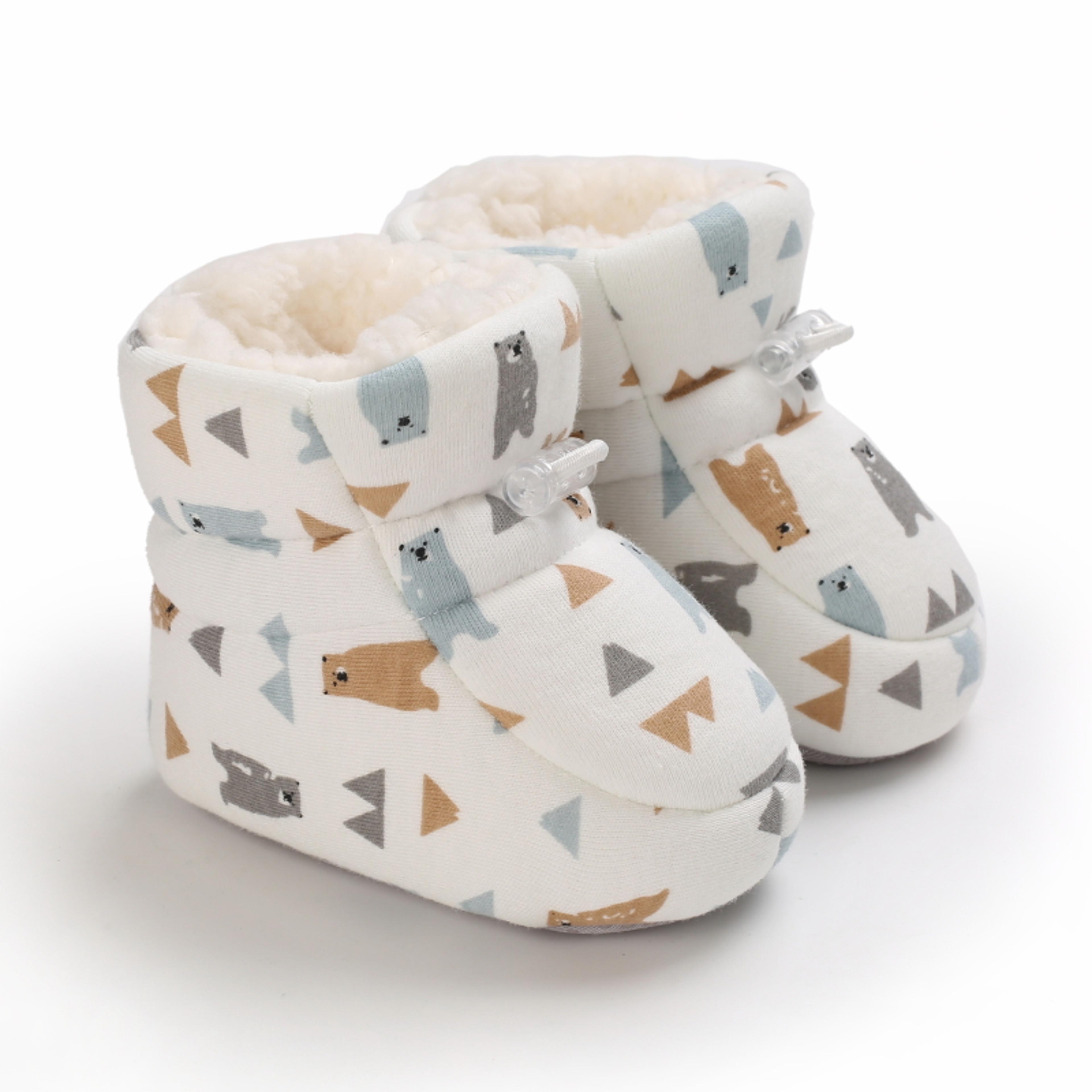 Newborn Winter Snow Boots Boys And Girls Soft Warm Cartoon Printed Baby Fashion Boots 8