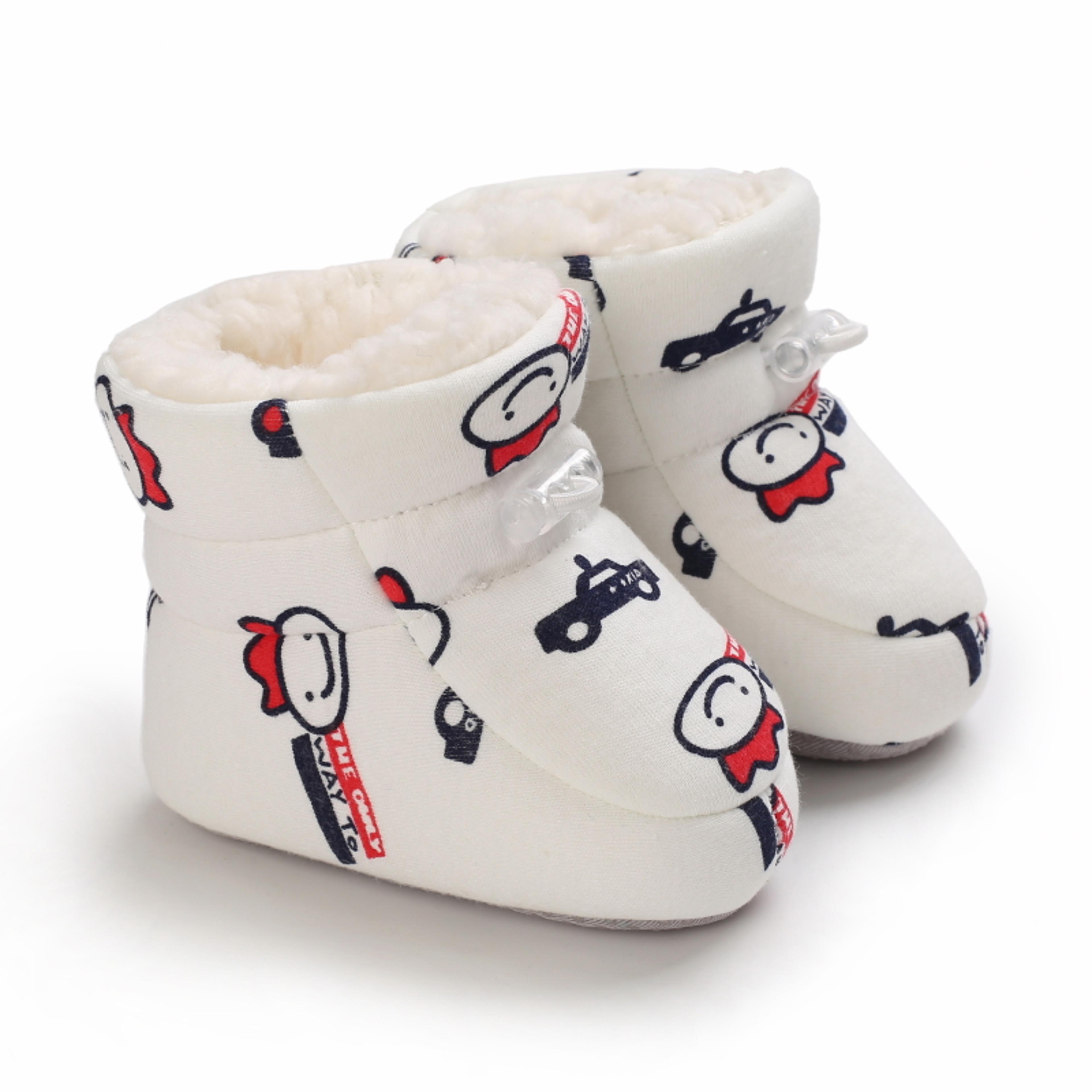 Newborn Winter Snow Boots Boys And Girls Soft Warm Cartoon Printed Baby Fashion Boots 6