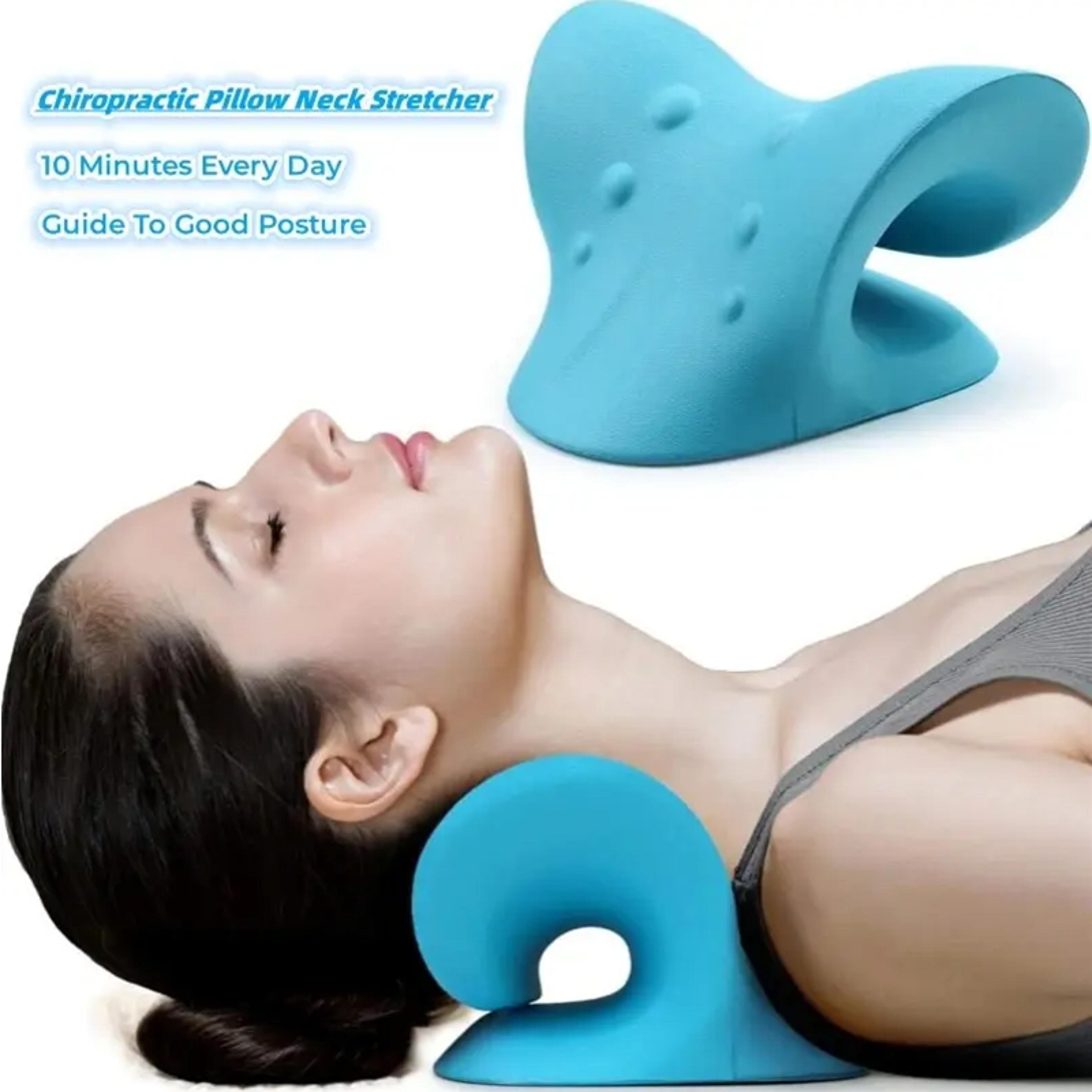 neck massage pillow neck shoulder cervical chiropractic traction device massage pillow for pain relief spine correction