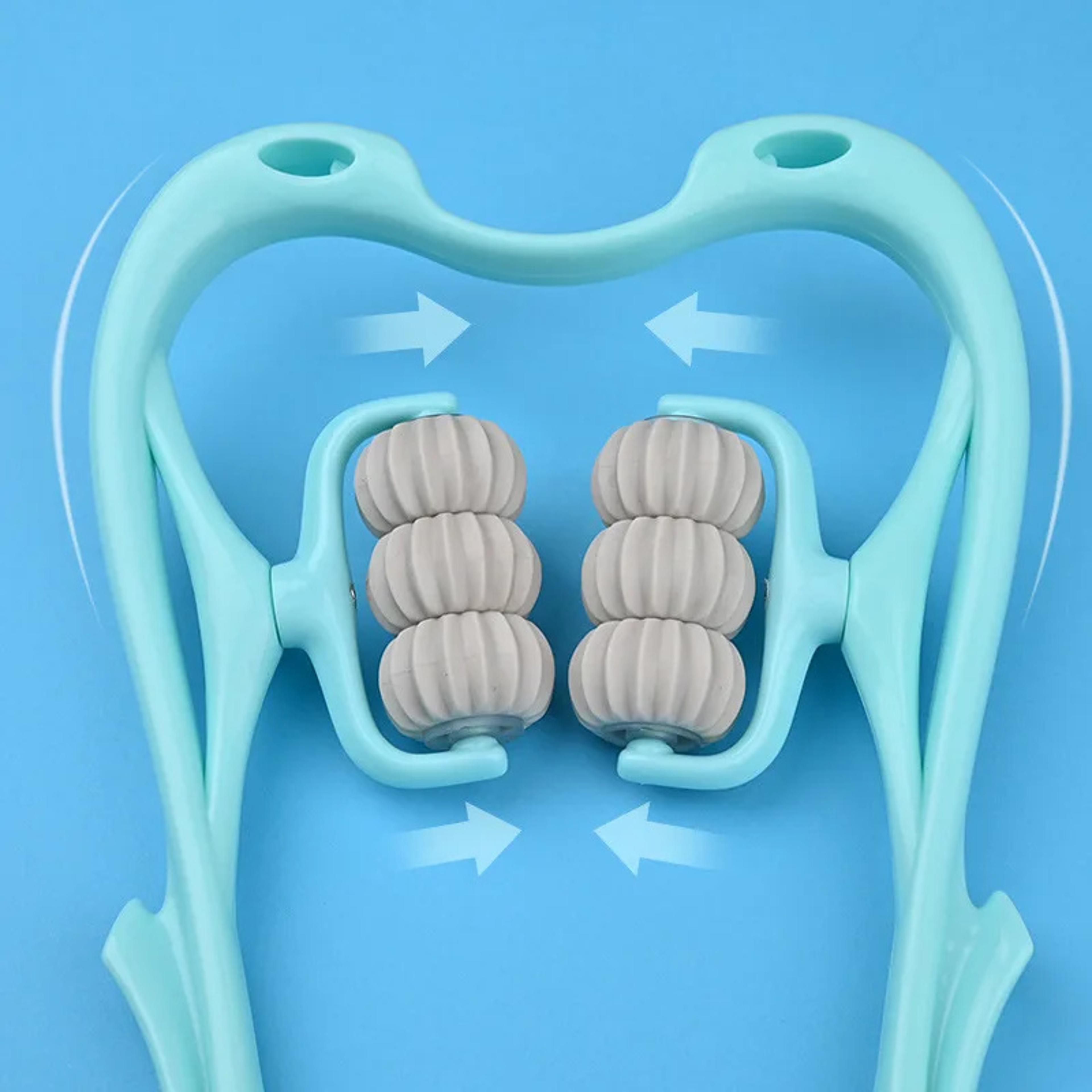 Manual Neck Clamp Cervical Neck Massager 6Ball Kneading Roller Shoulder And Neck Relaxation Massage 3