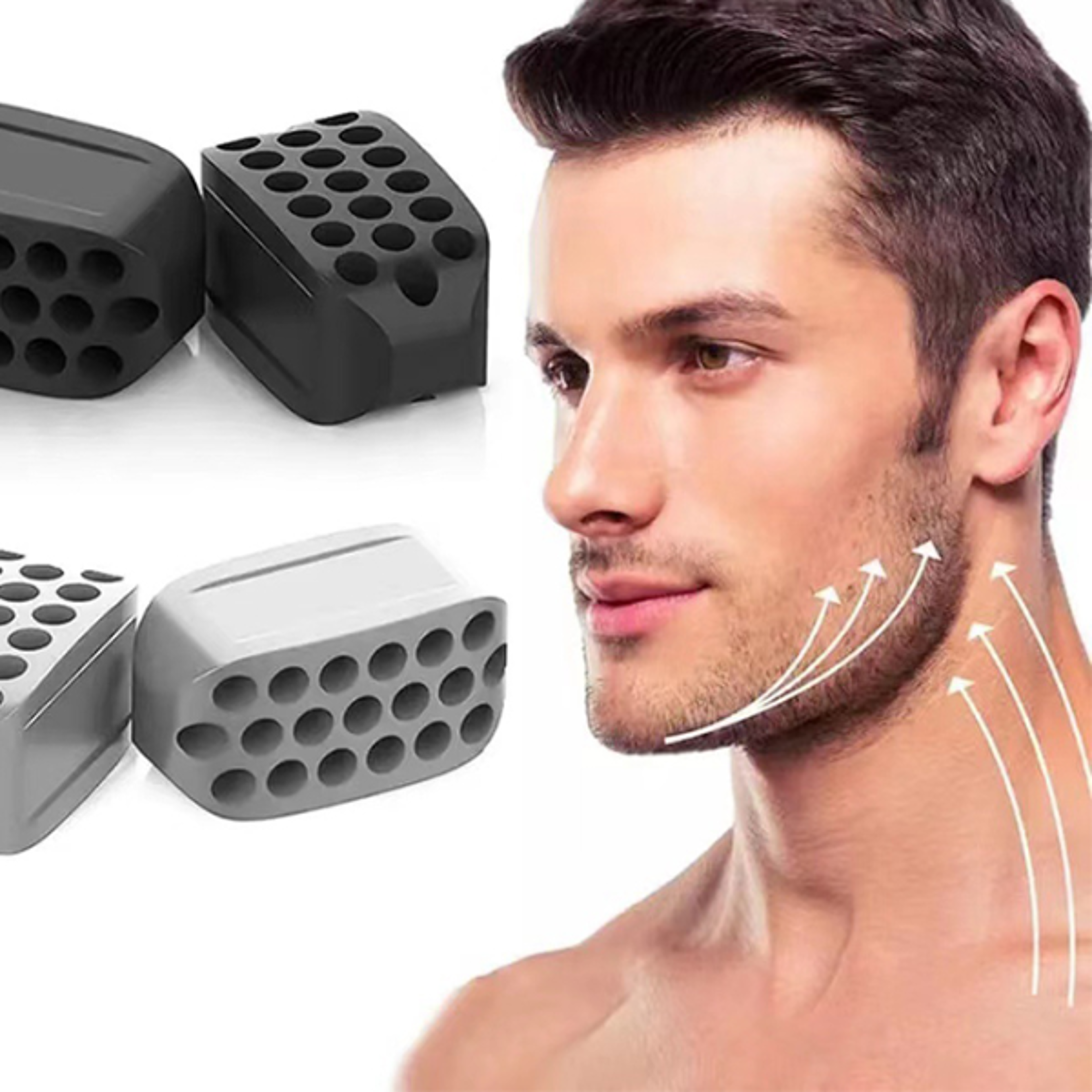 jawline fitness ball, silicone jaw exerciser, facial toner, neck toning equipment, double chin exerciser