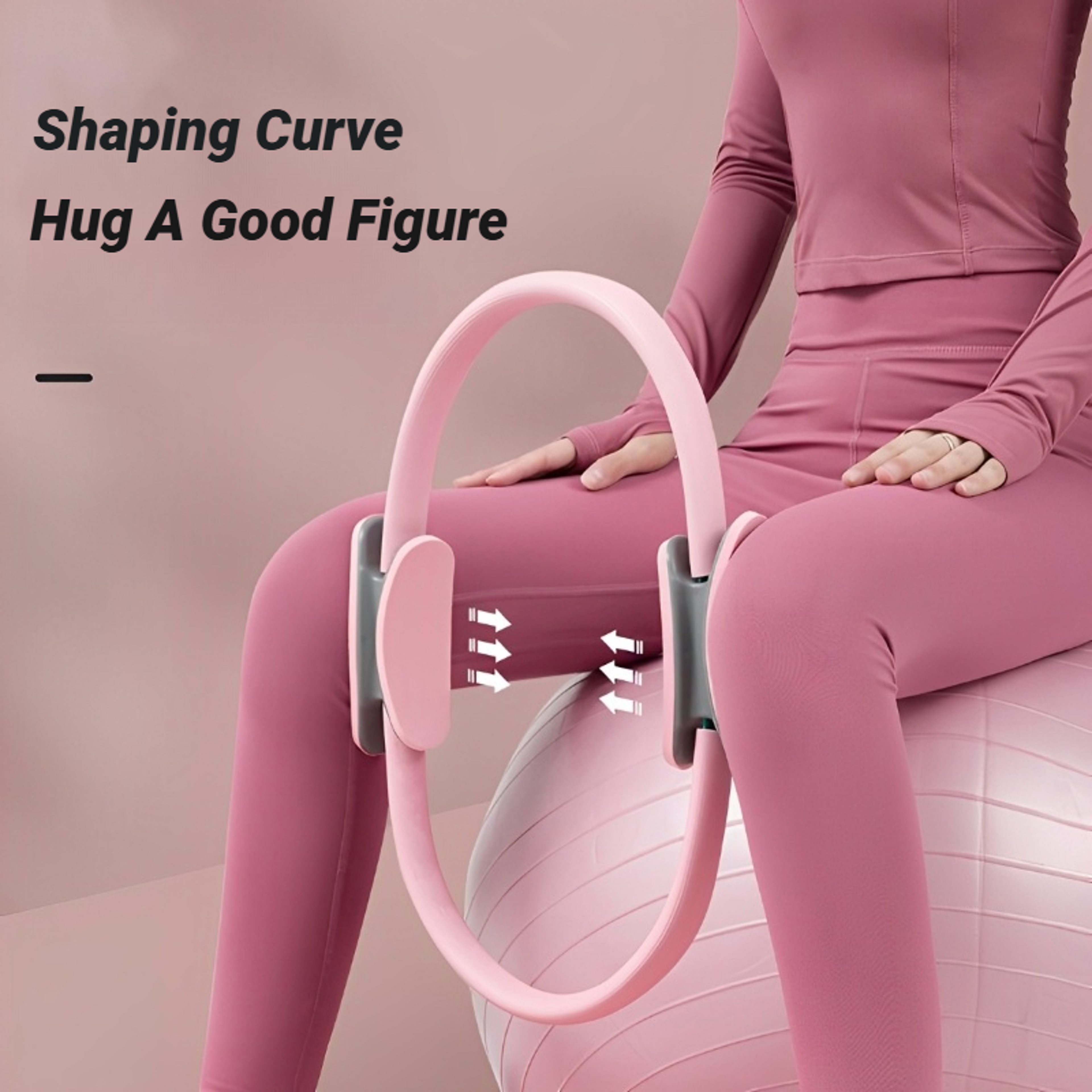 circle pilates women, yoga fitness ring, elasticity workout pelvic floor muscle, girl exercise home resistance