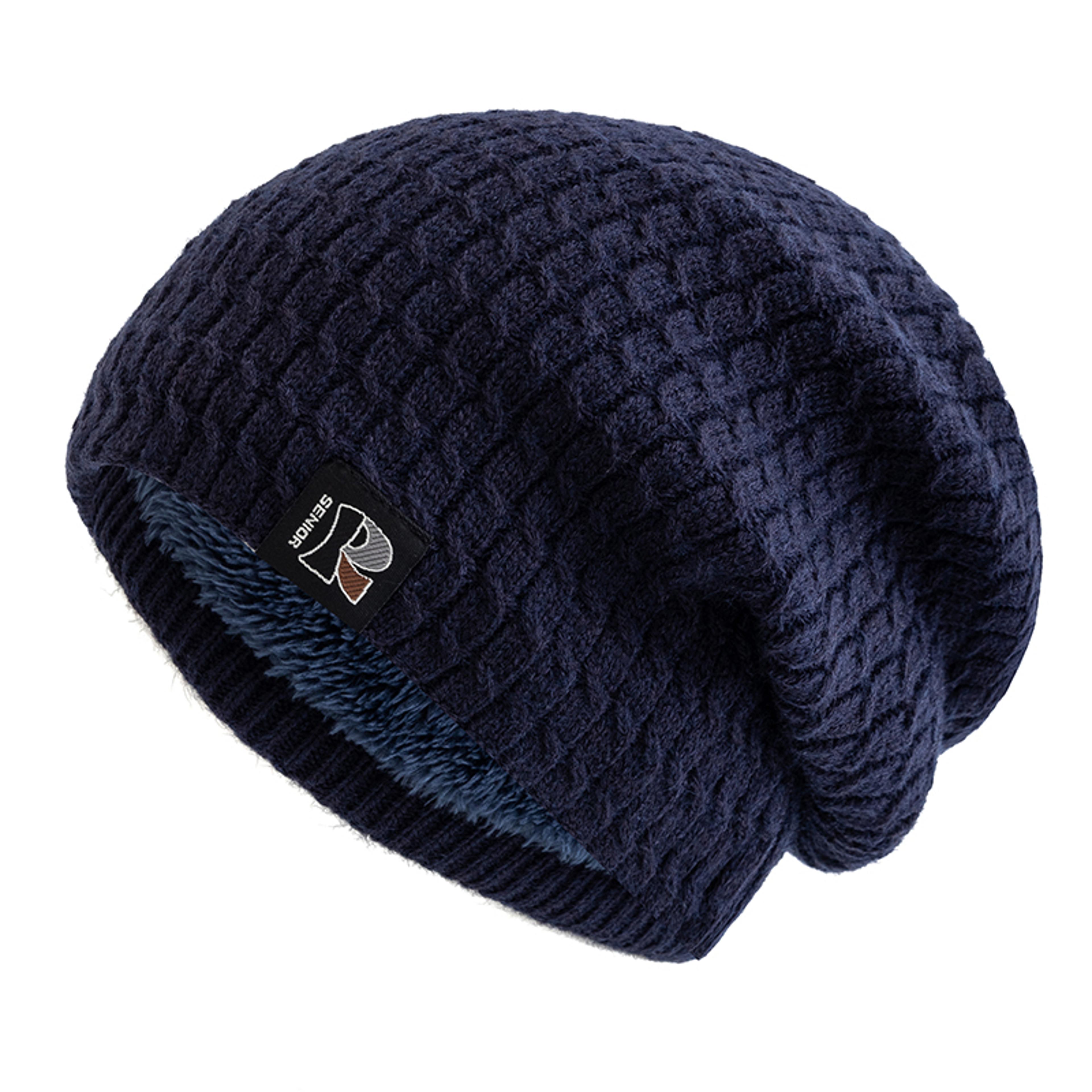 fashion slouchy beanie hat warm fleece lined ski cap men womenmen women letter label ski sports cap