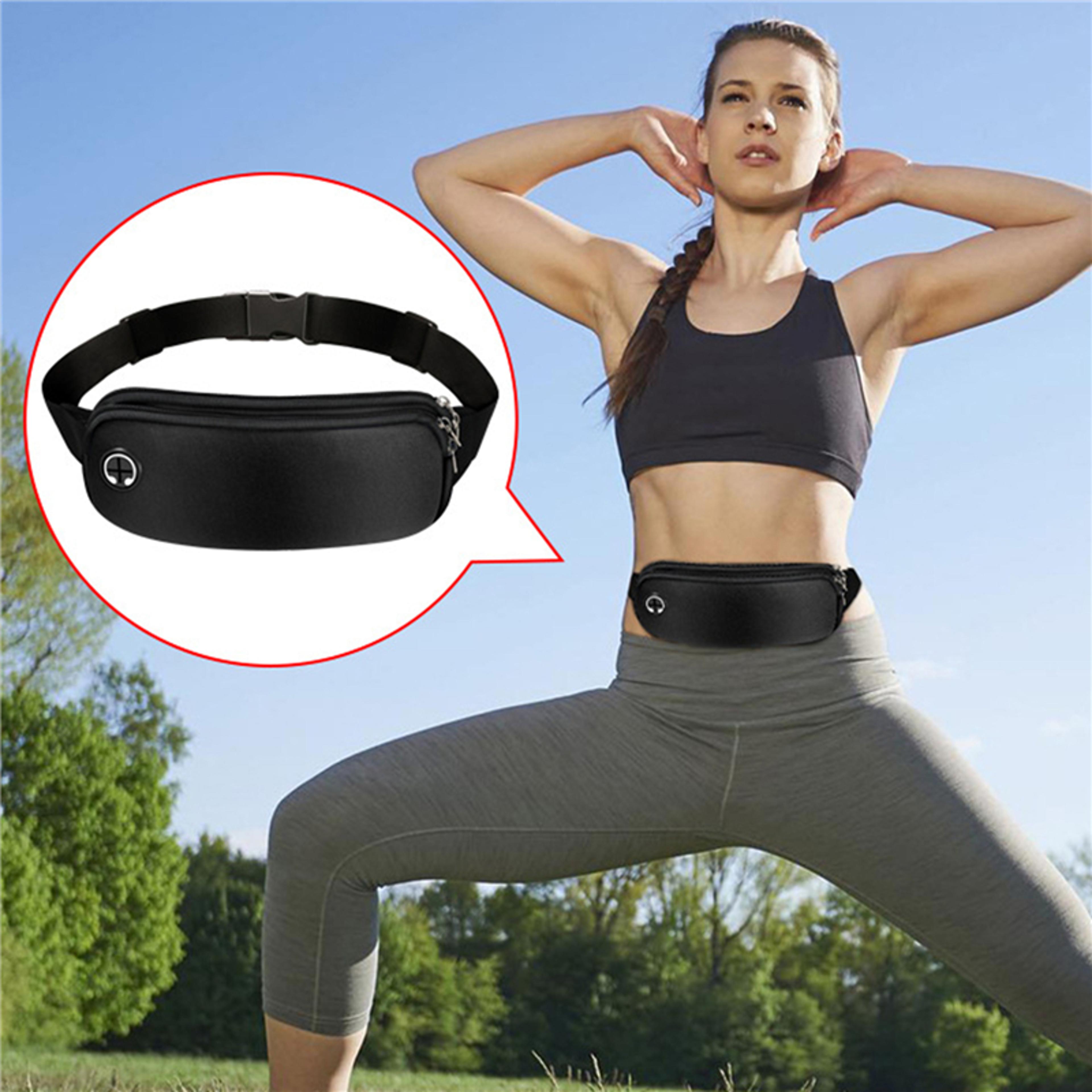 men running waist bag phone black, sports fanny pack women belt bag, gym bags, running accessories