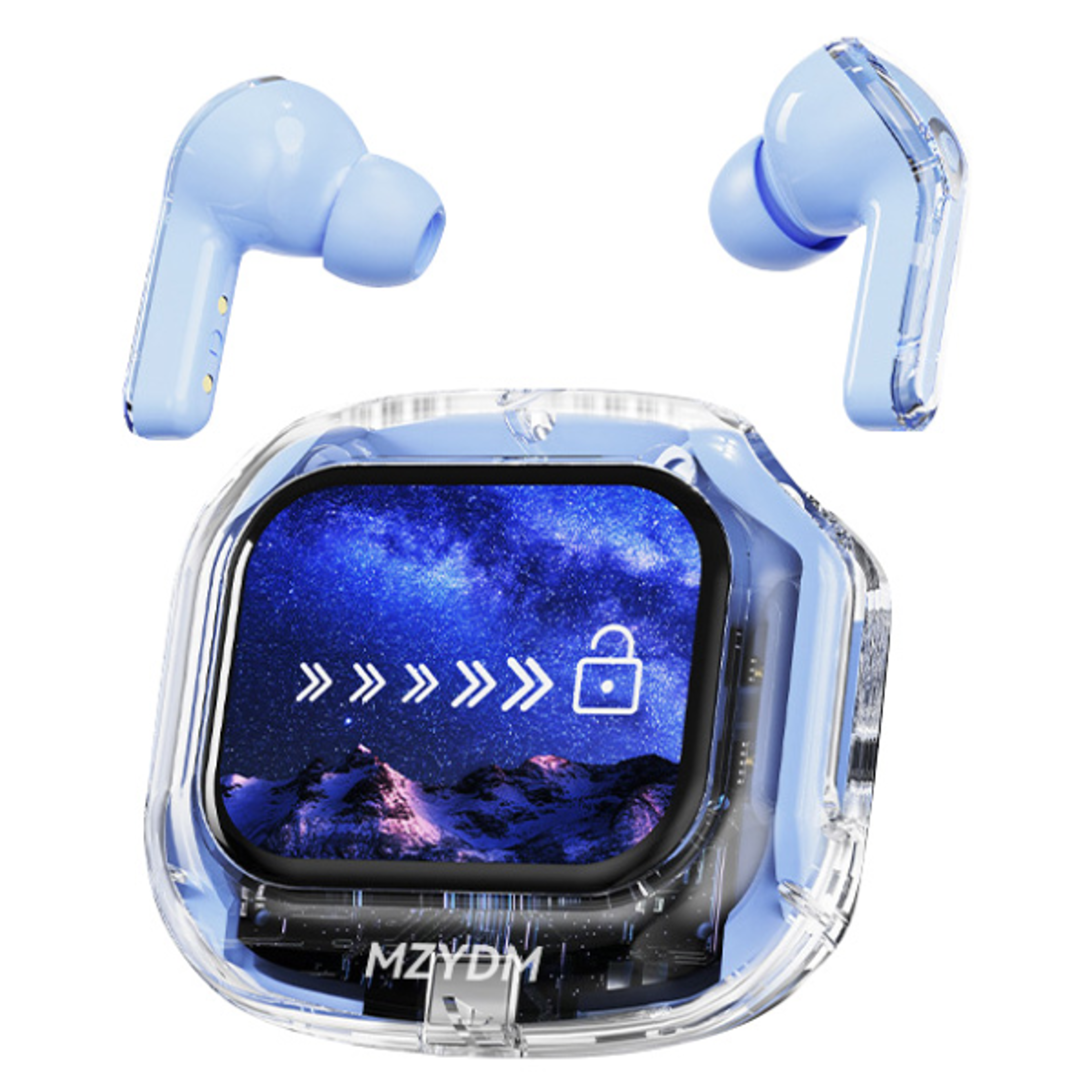 wireless bluetooth earbuds, stereo bass anc noise reduction, hd mic gamer headset, led touch control