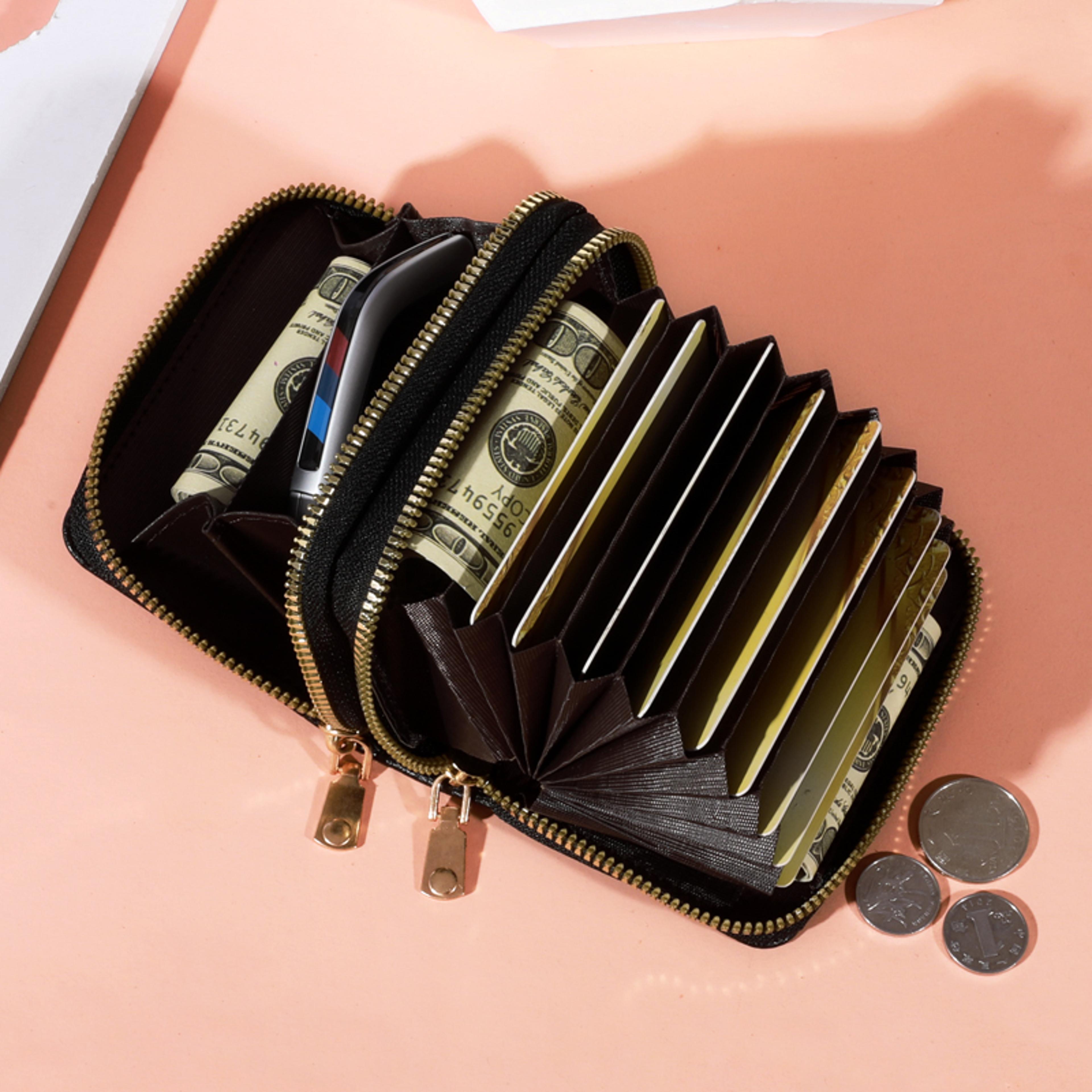 LycheePattern Fashion Purse Large Capacity Coin Purse With Zipper Women Zipper Short Style Multi Ca 1