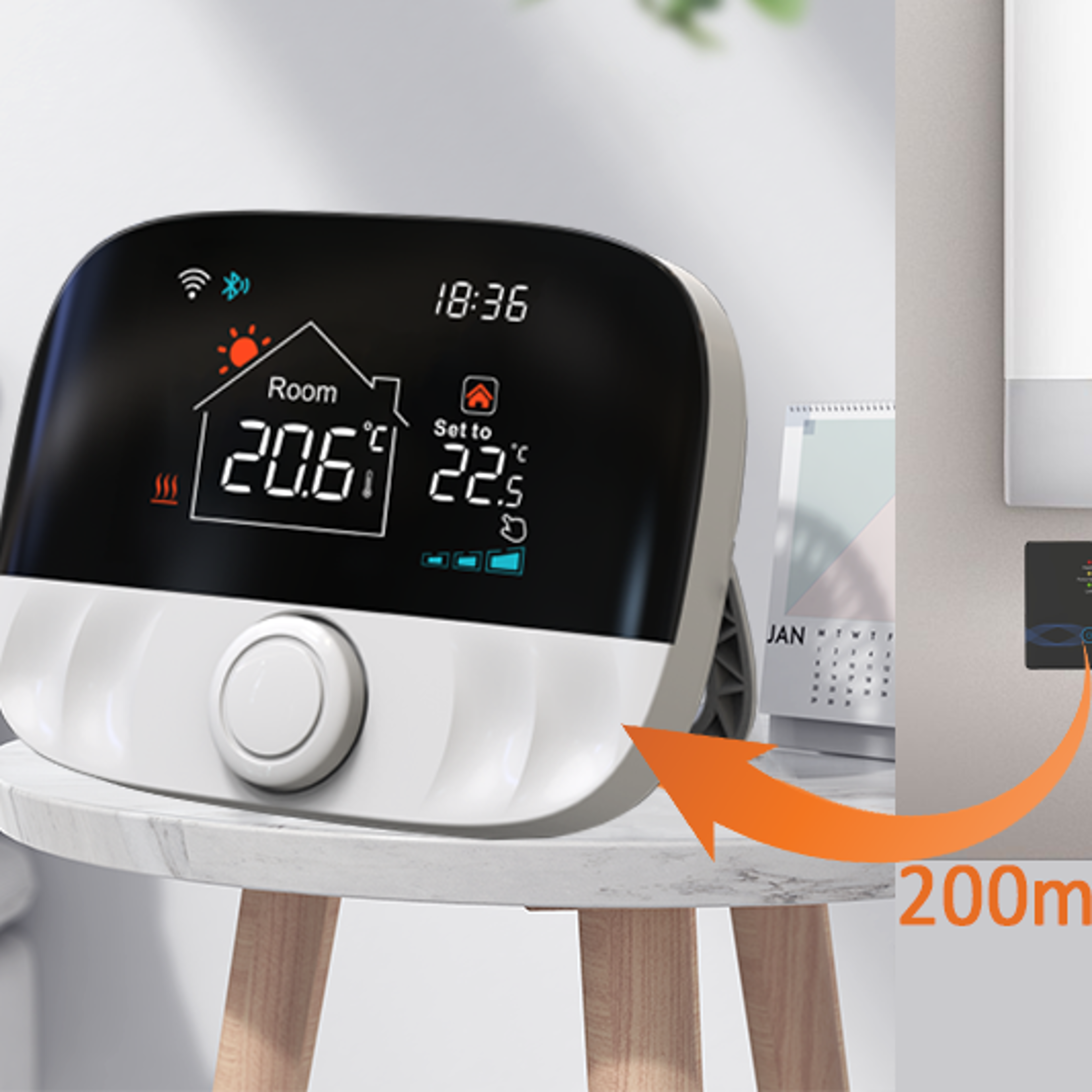 battery powered temperature controller for gas boiler wifi thermostat
