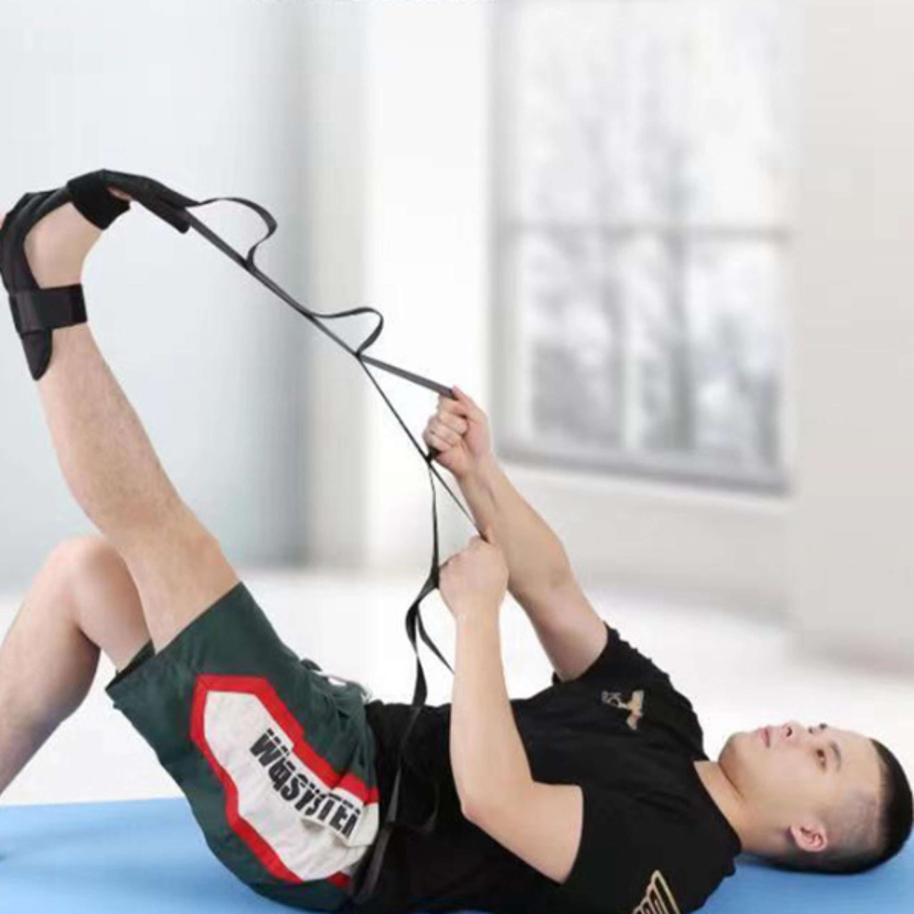 leg and foot stretch strap for plantar fasciitis, calf stretching belt for achilles tendonitis, ankle and ligament care