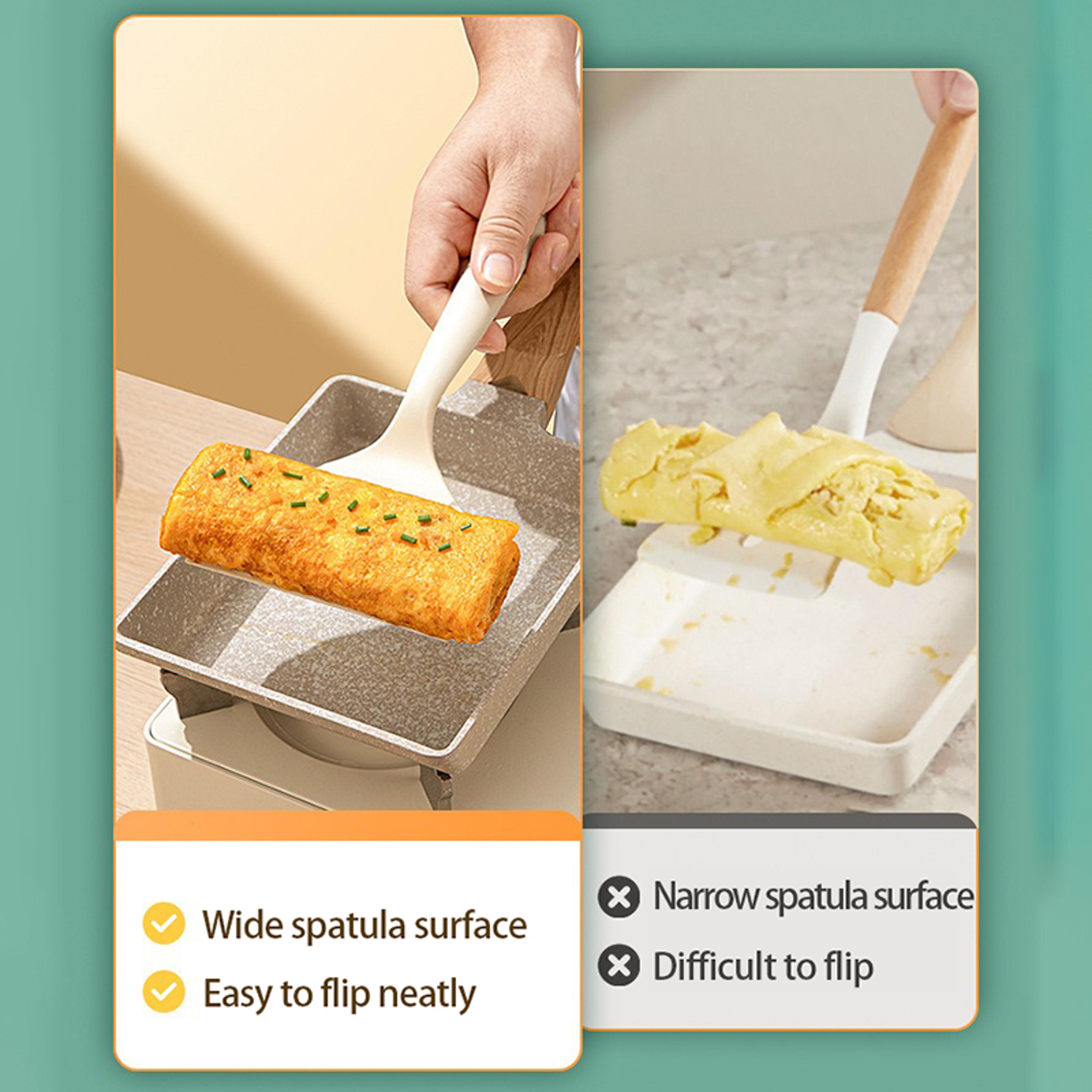 Kitchen Utensils Silicone Spatula Scraper Nonstick Frying Pan Heat Resistant Pancake Baking Scoop 4