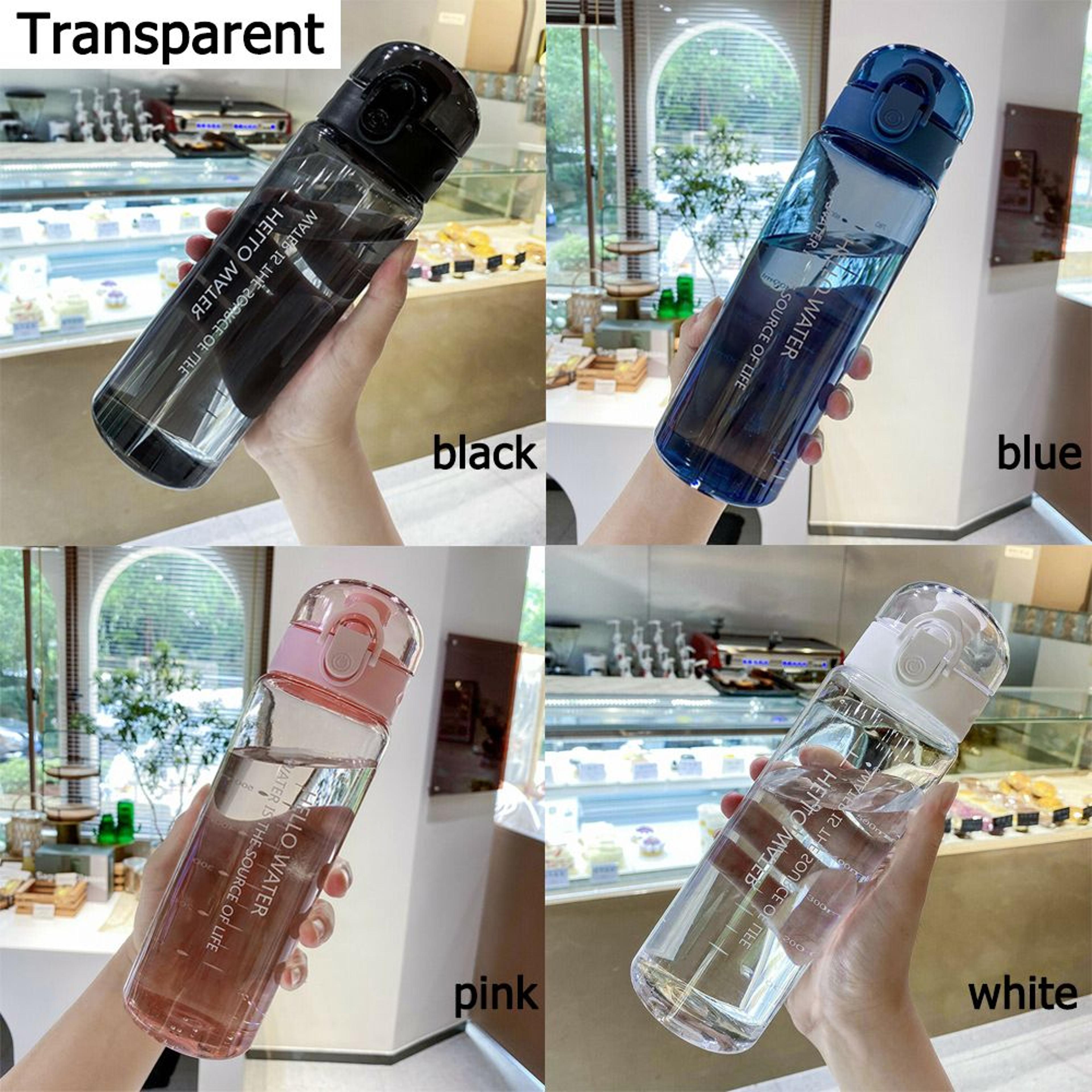 Leakproof Sports Water Bottle Transparent Drinking Bottle Portable Frosted Gym Travel Bottle 3